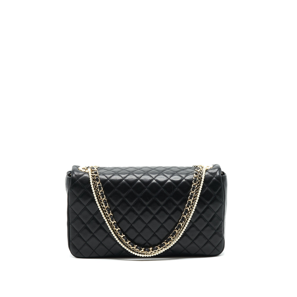 CHANEL WESTMINSTER SHOULDER BAG LAMBSKIN BLACK LGHW