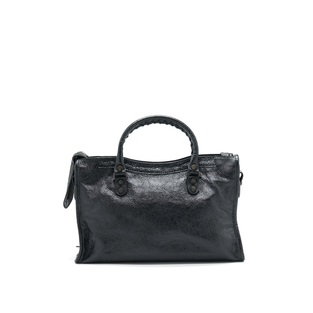 BALENCIAGA CLASSIC CITY S LEATHER TOTE BLACK