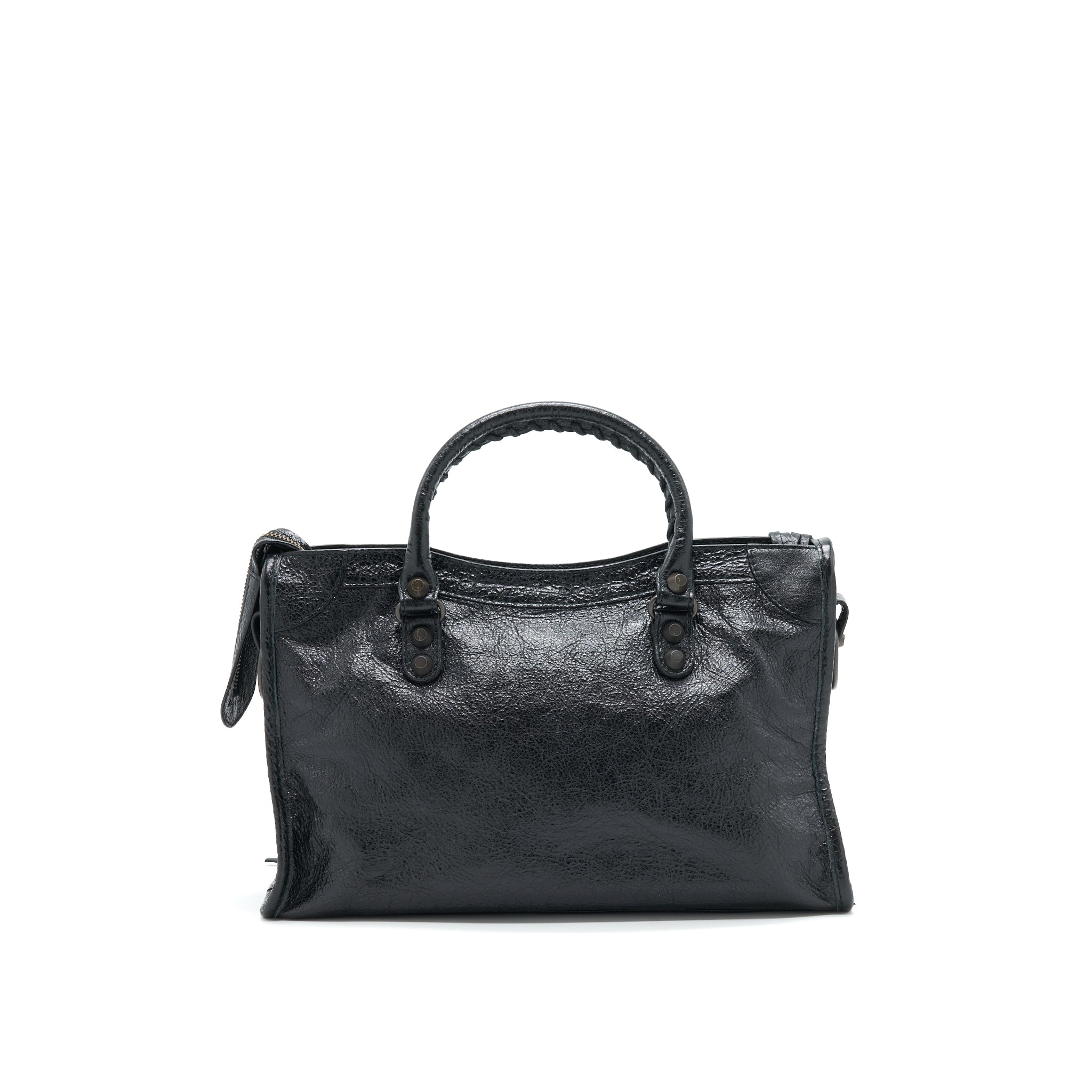 BALENCIAGA CLASSIC CITY S LEATHER TOTE BLACK