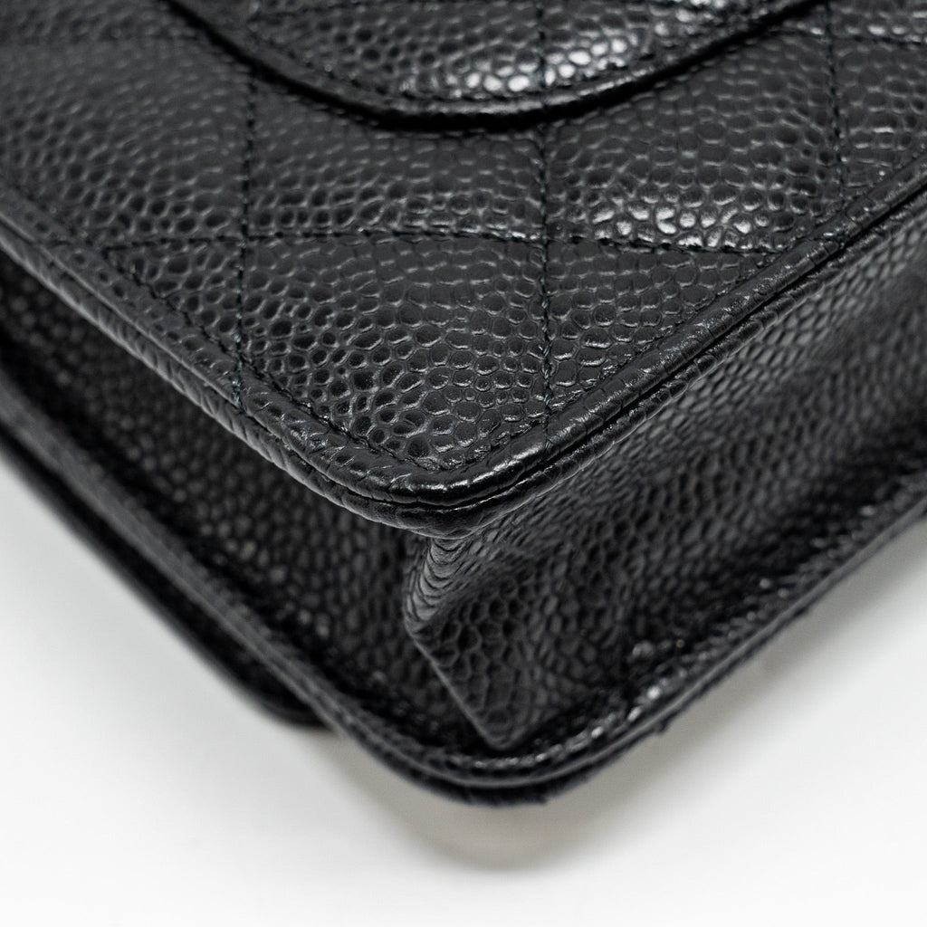 CHANEL CLASSIC WALLET ON CHAIN CAVIAR BLACK GHW