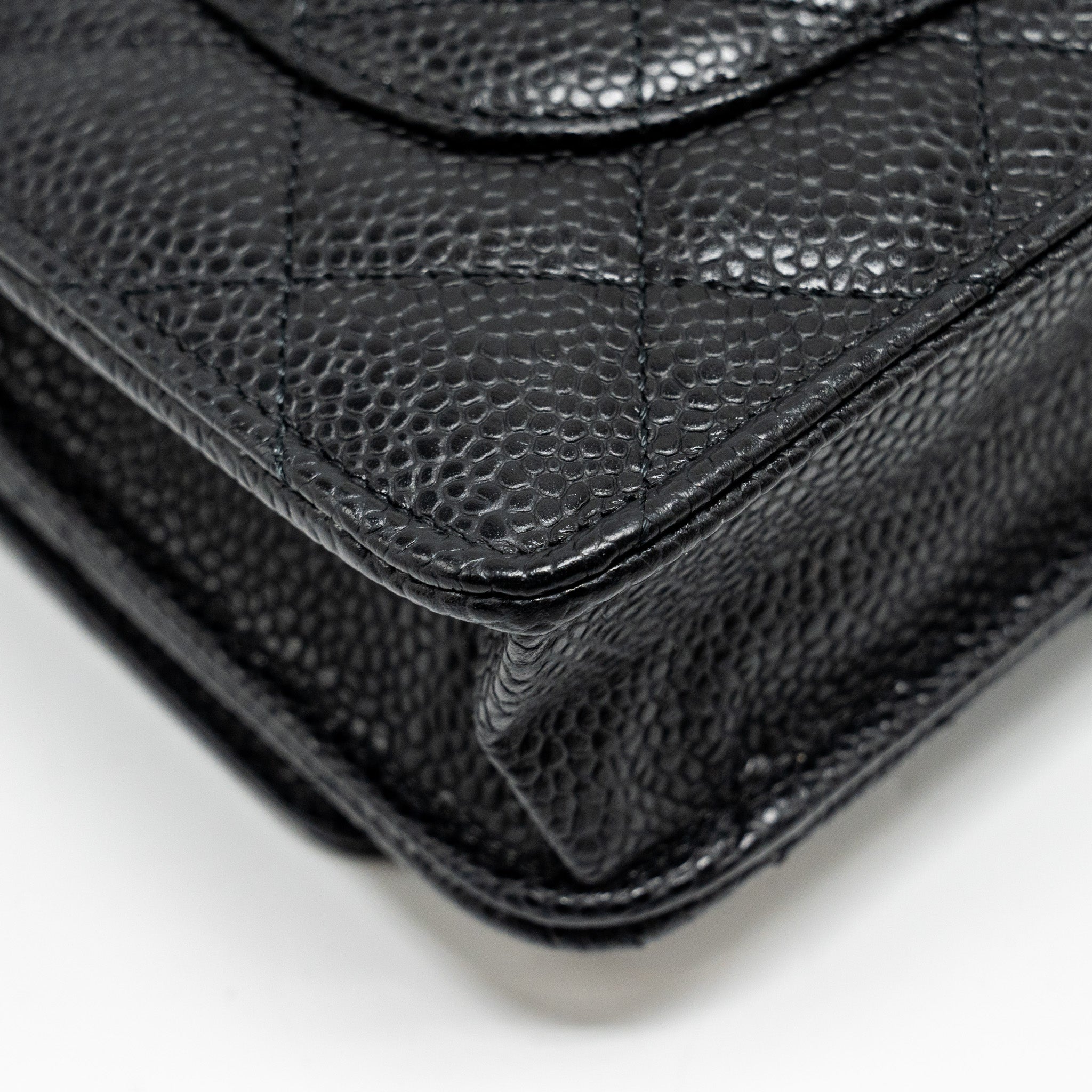 CHANEL CLASSIC WALLET ON CHAIN CAVIAR BLACK GHW