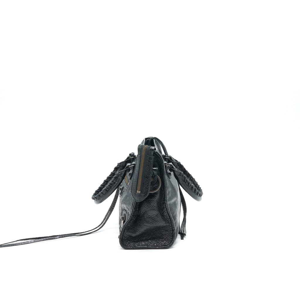 BALENCIAGA CLASSIC CITY S LEATHER TOTE BLACK