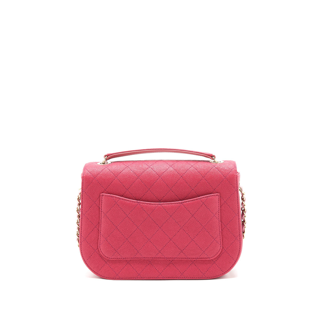 CHANEL MESSENGER CROSSBODY BAG CAVIAR RED GHW