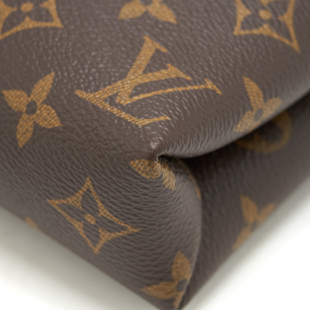 LOUIS VUITTON PALLAS CHAIN HANDBAG MONOGRAM CANVAS RED