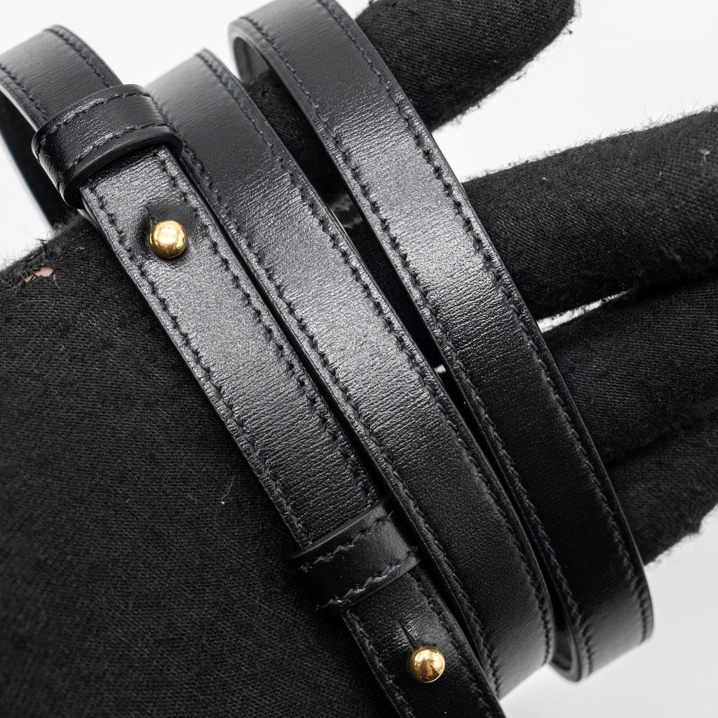 CELINE MINI CLAUDE SHINY CALFSKIN BLACK GHW