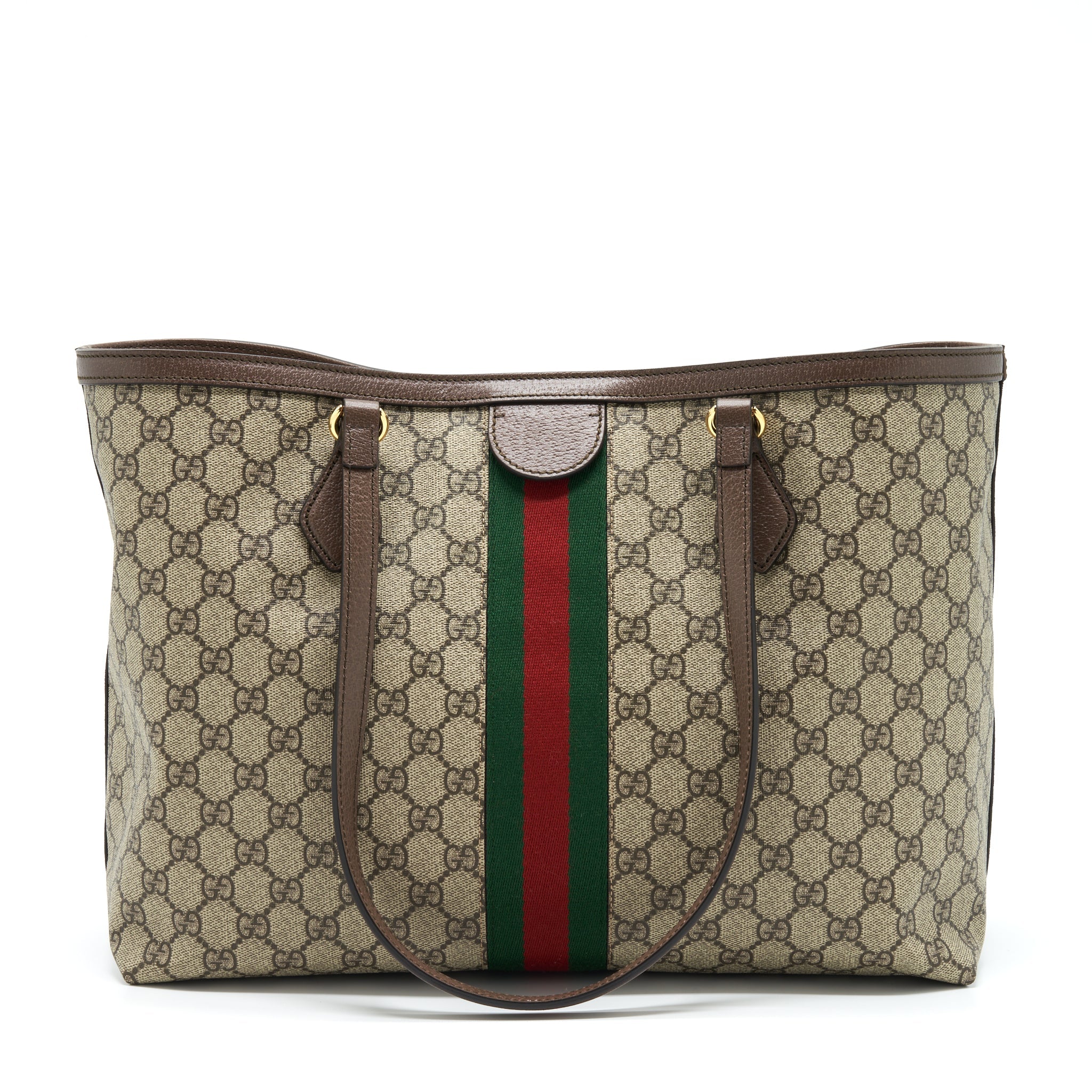 GUCCI SHOPPING TOTE BAG GG SUPREME CANVAS GHW