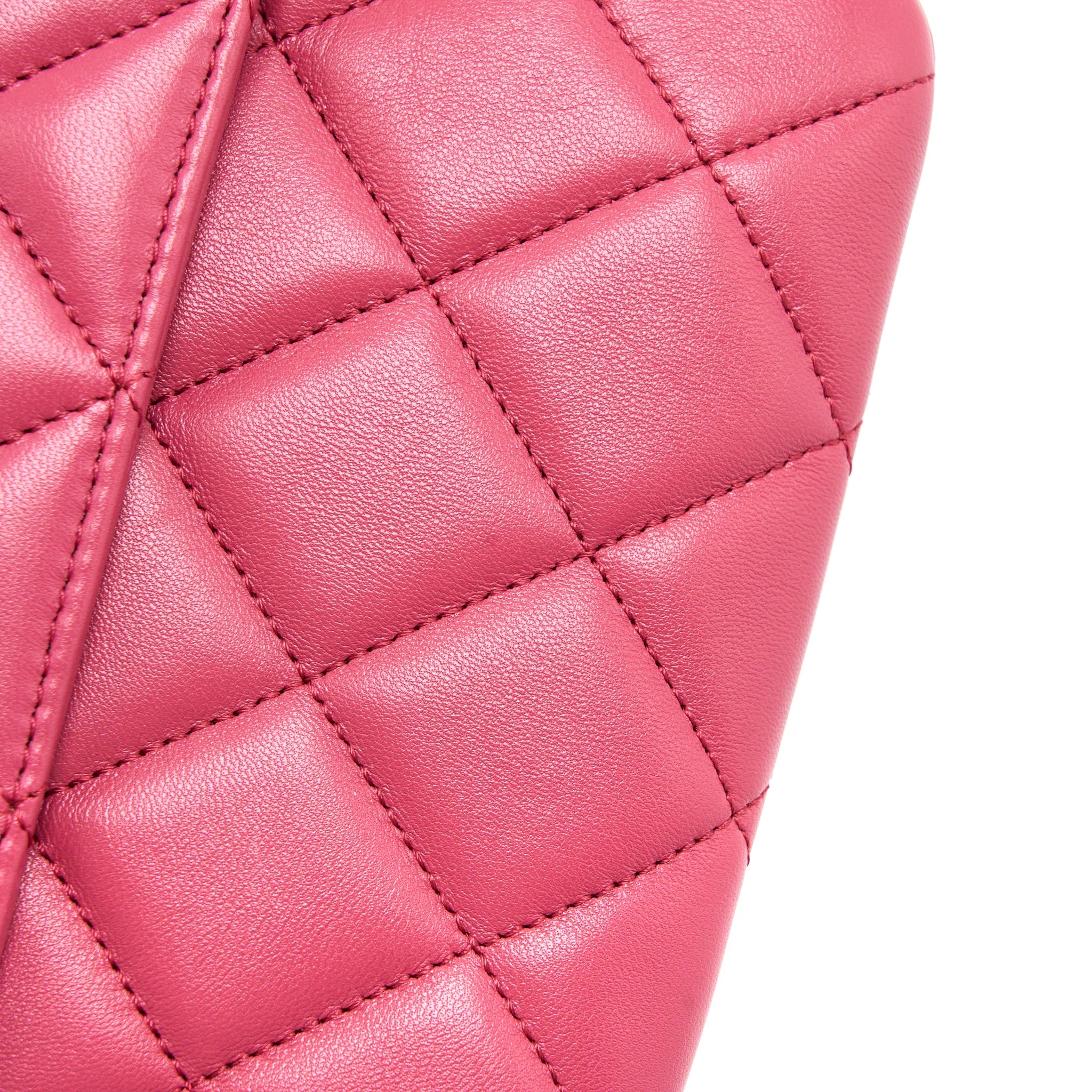 CHANEL TOP HANDLE TRENDY CC FLAP BAG LAMBSKIN PINK LGHW