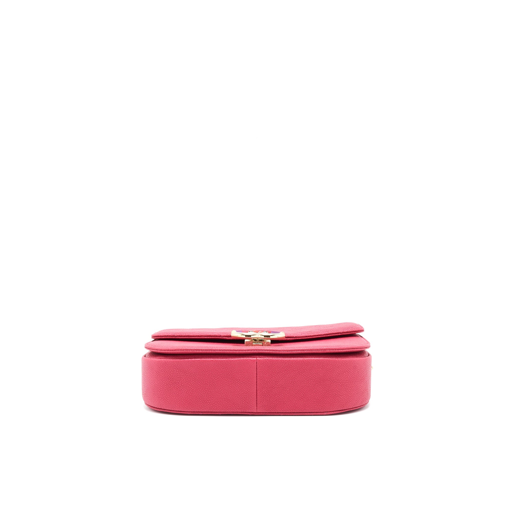 CHANEL MESSENGER CROSSBODY BAG CAVIAR RED GHW