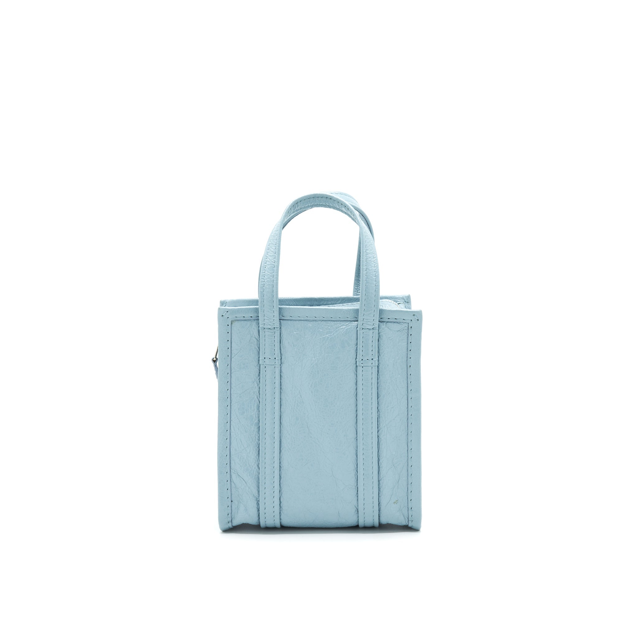 BALENCIAGA BAZAR SHOPPER XXS LIGHT BLUE