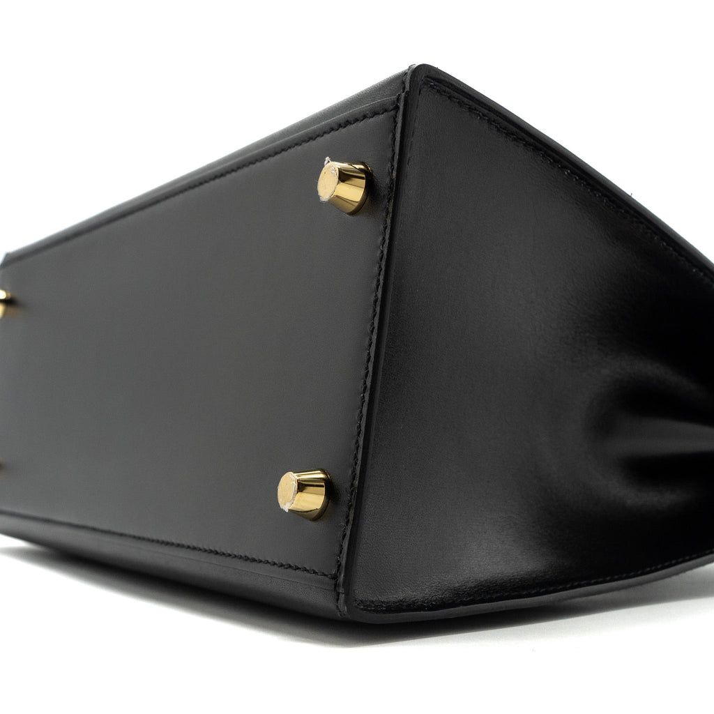 HERMES KELLY 28 BOX CALFSKIN BLACK GHW