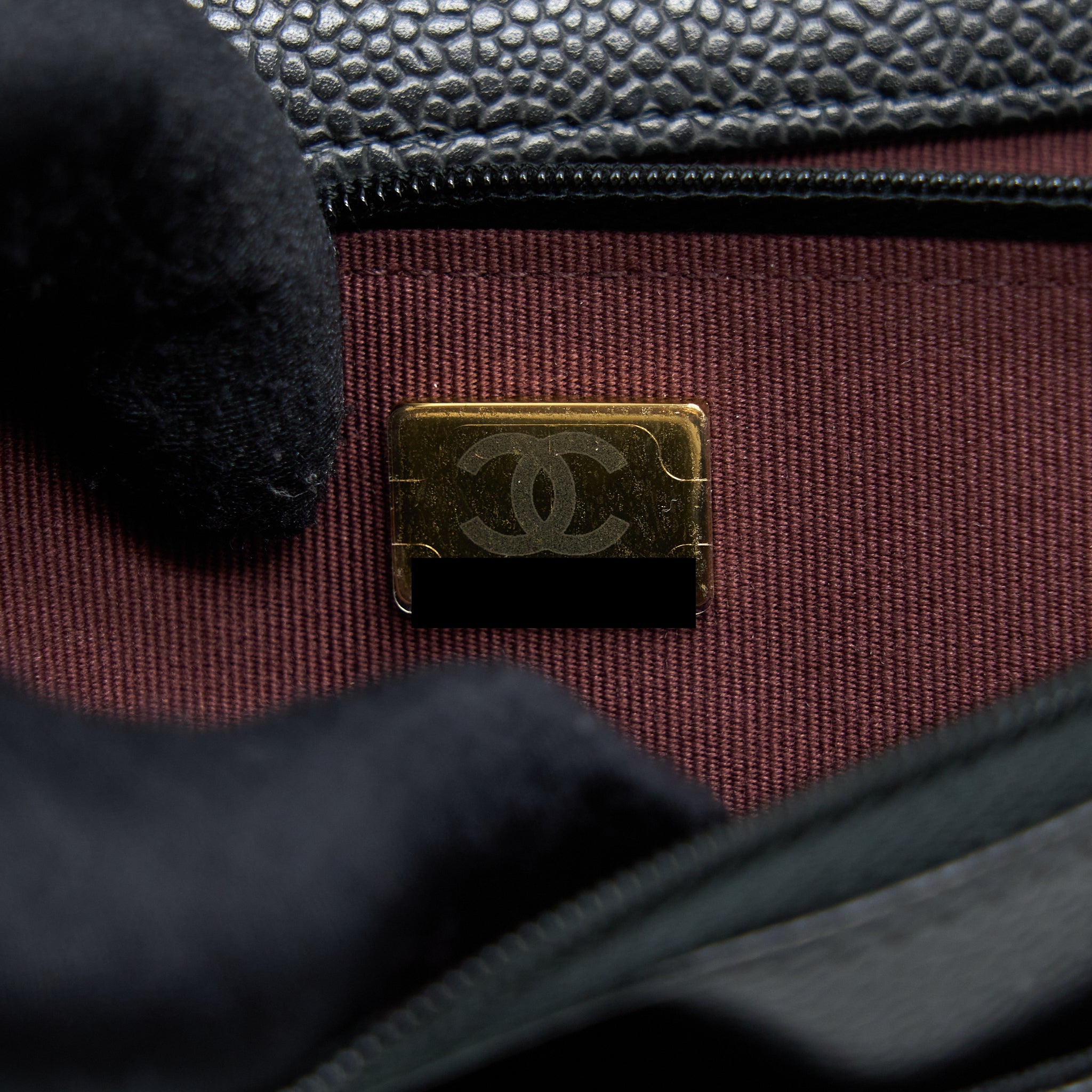 CHANEL CLASSIC WALLET ON CHAIN CAVIAR BLACK GHW (MICROCHIP)