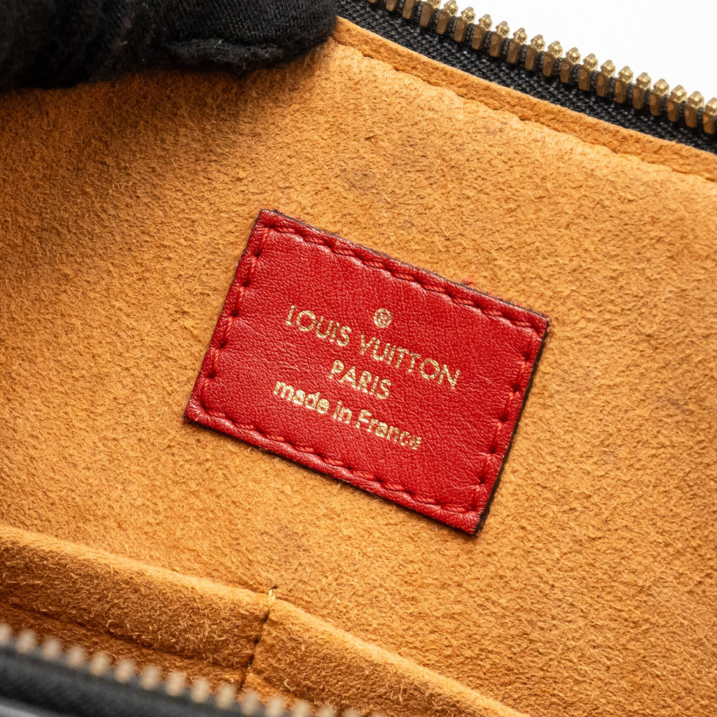 LOUIS VUITTON TUILERIES BAG MONOGRAM CANVAS BLACK/RED GHW