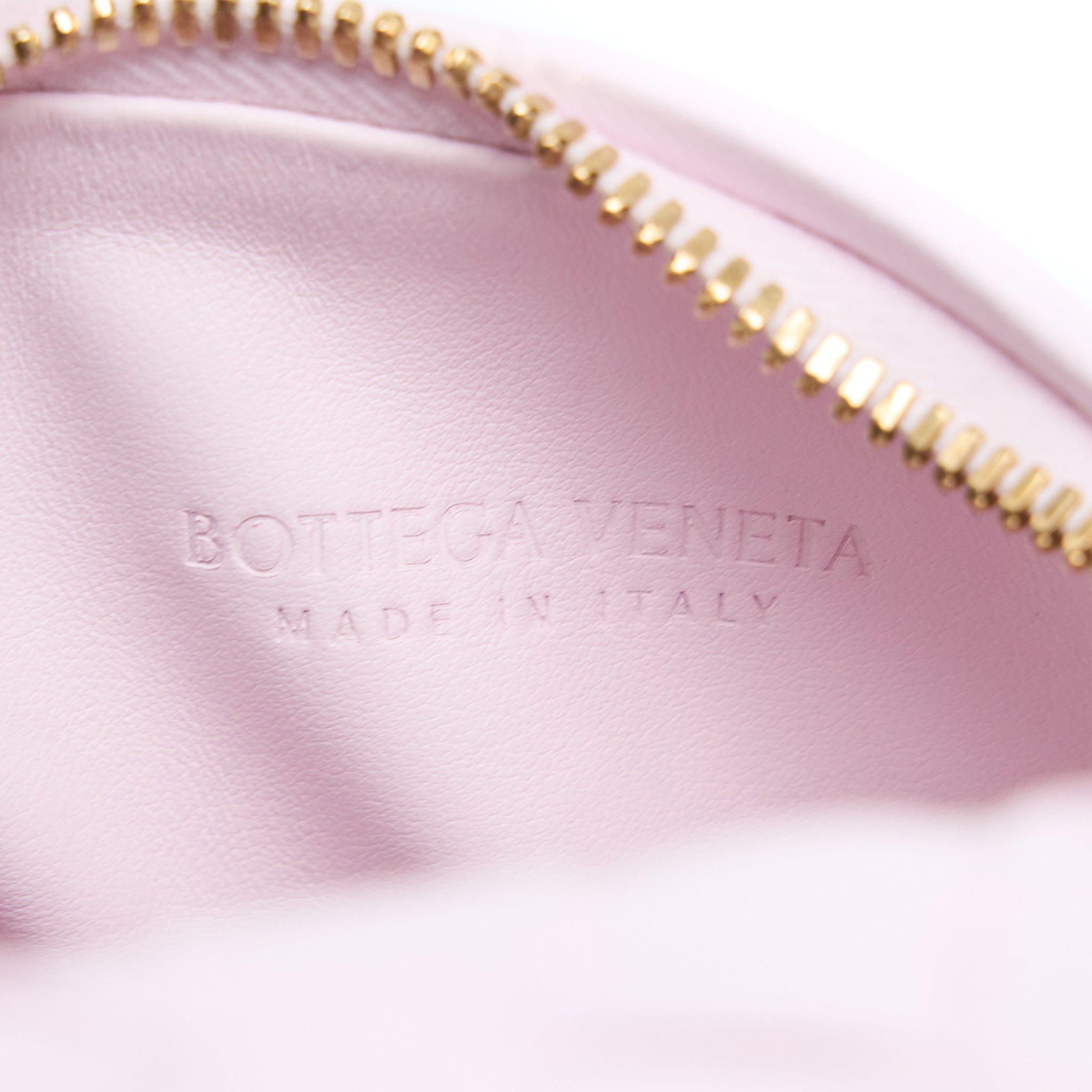 BOTTEGA VENETA MINI JODIE LAMBSKIN PALE PINK GHW