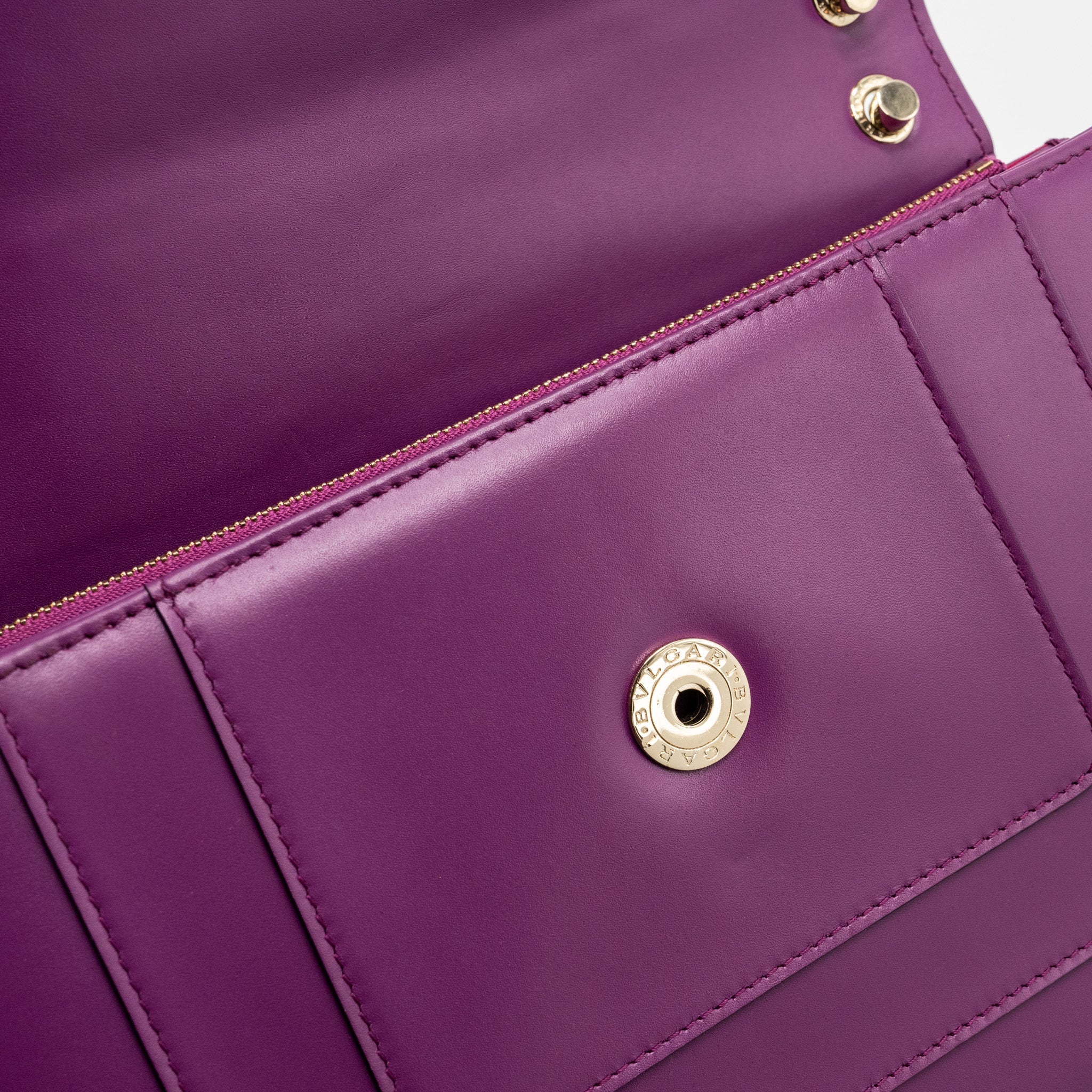 BVLGARI SERPENTI FOREVER  SHOULDER BAG CALFSKIN PURPLE LGHW