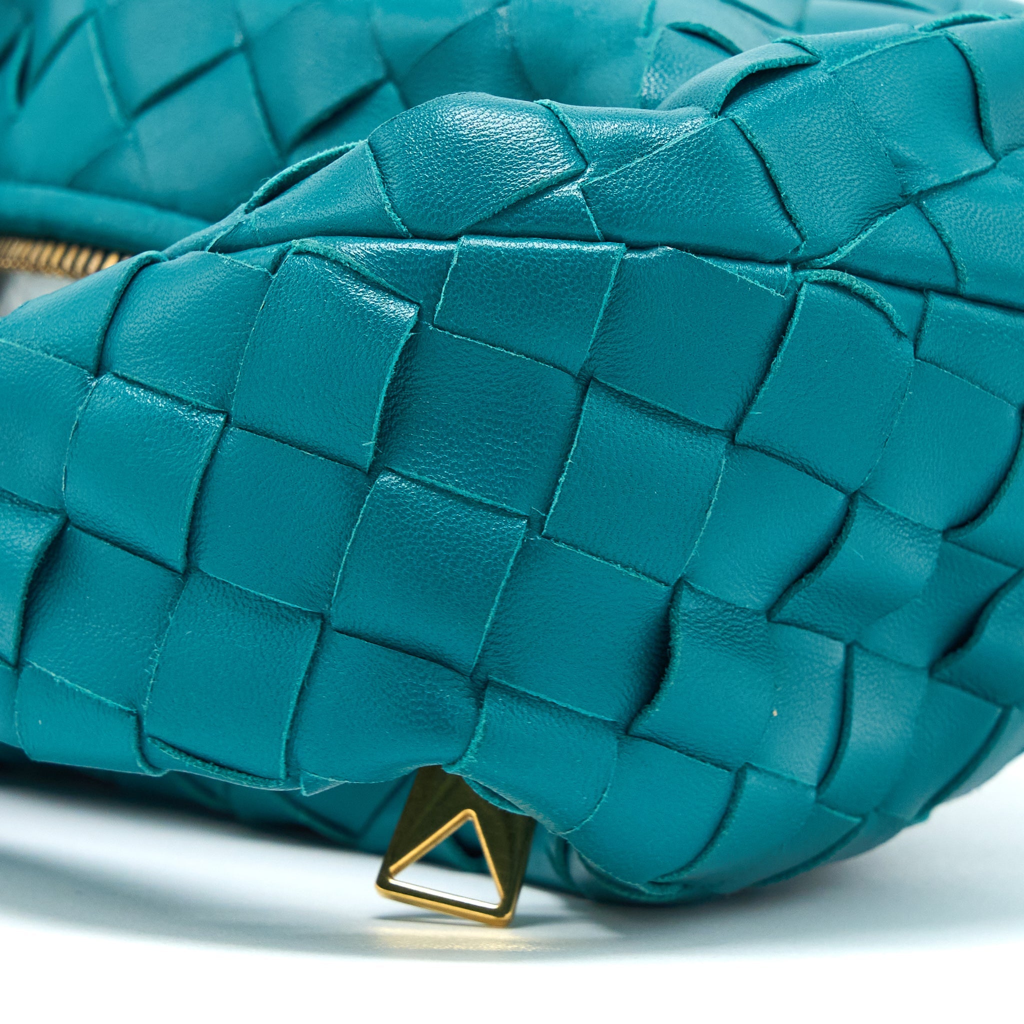 BOTTEGA VENETA MINI JODIE LAMBSKIN MALLARD GHW