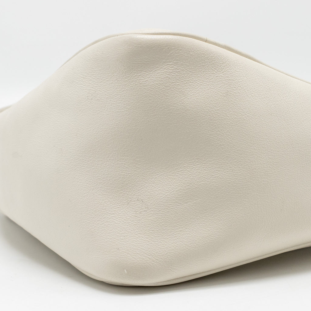 PRADA TRIANGLE SHOULDER BAG LEATHER WHITE SHW
