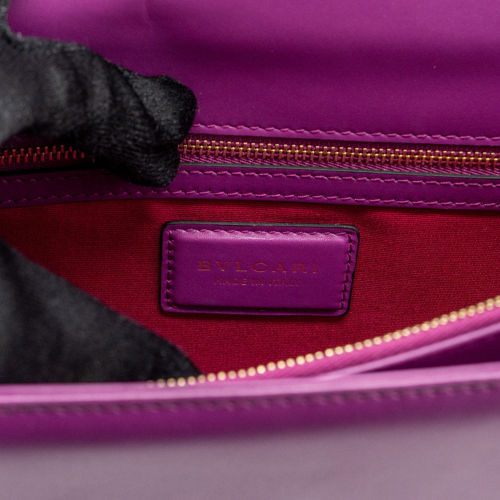BVLGARI SERPENTI FOREVER  SHOULDER BAG CALFSKIN PURPLE LGHW