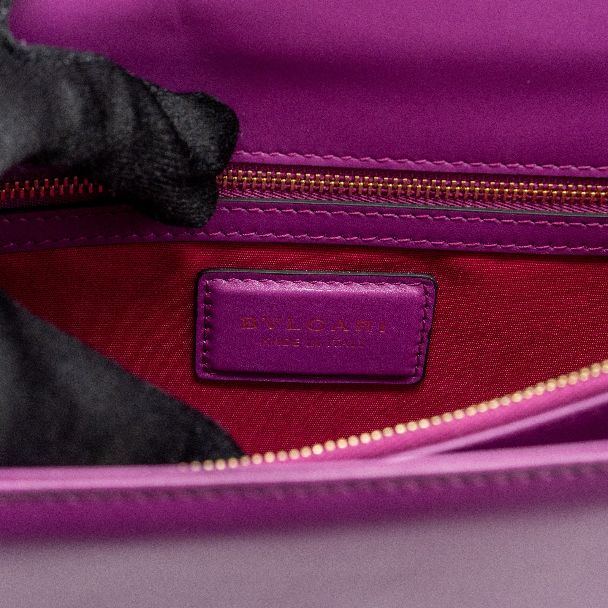 BVLGARI SERPENTI FOREVER  SHOULDER BAG CALFSKIN PURPLE LGHW