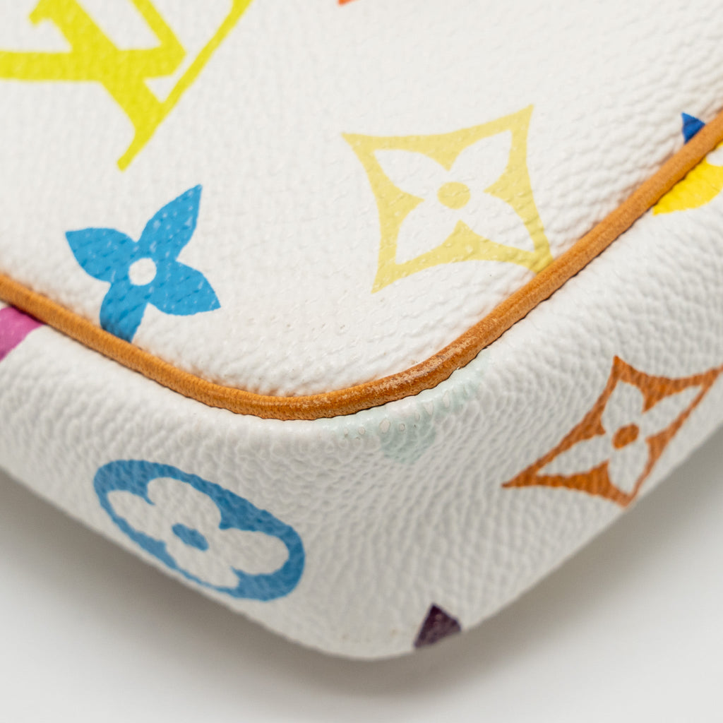 LOUIS VUITTON TAKASHI MURAKAMI POCHETTE ACCESSORIES MONOGRAM WHITE/MULTICOLOUR GHW