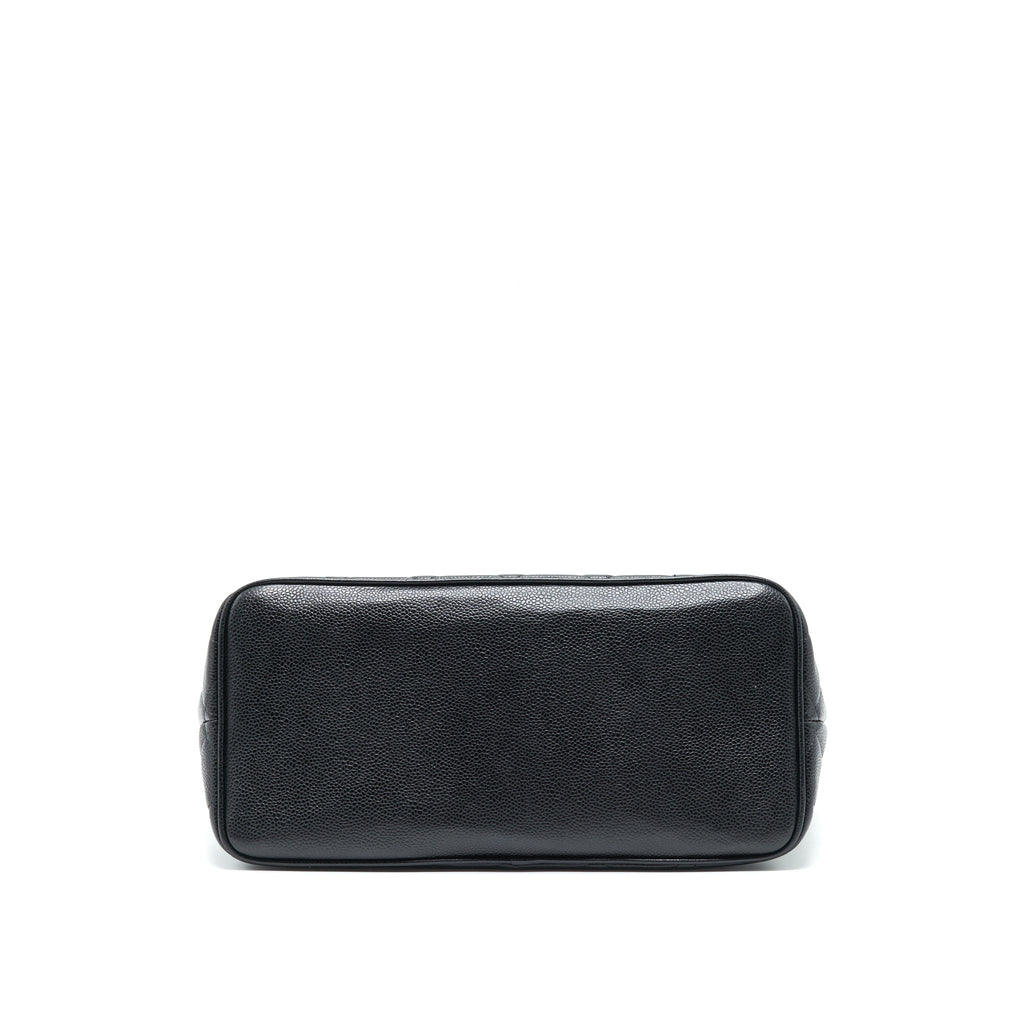 CHANEL VINTAG MEDALLION TOTE BAG CAVIAR BLACK SHW