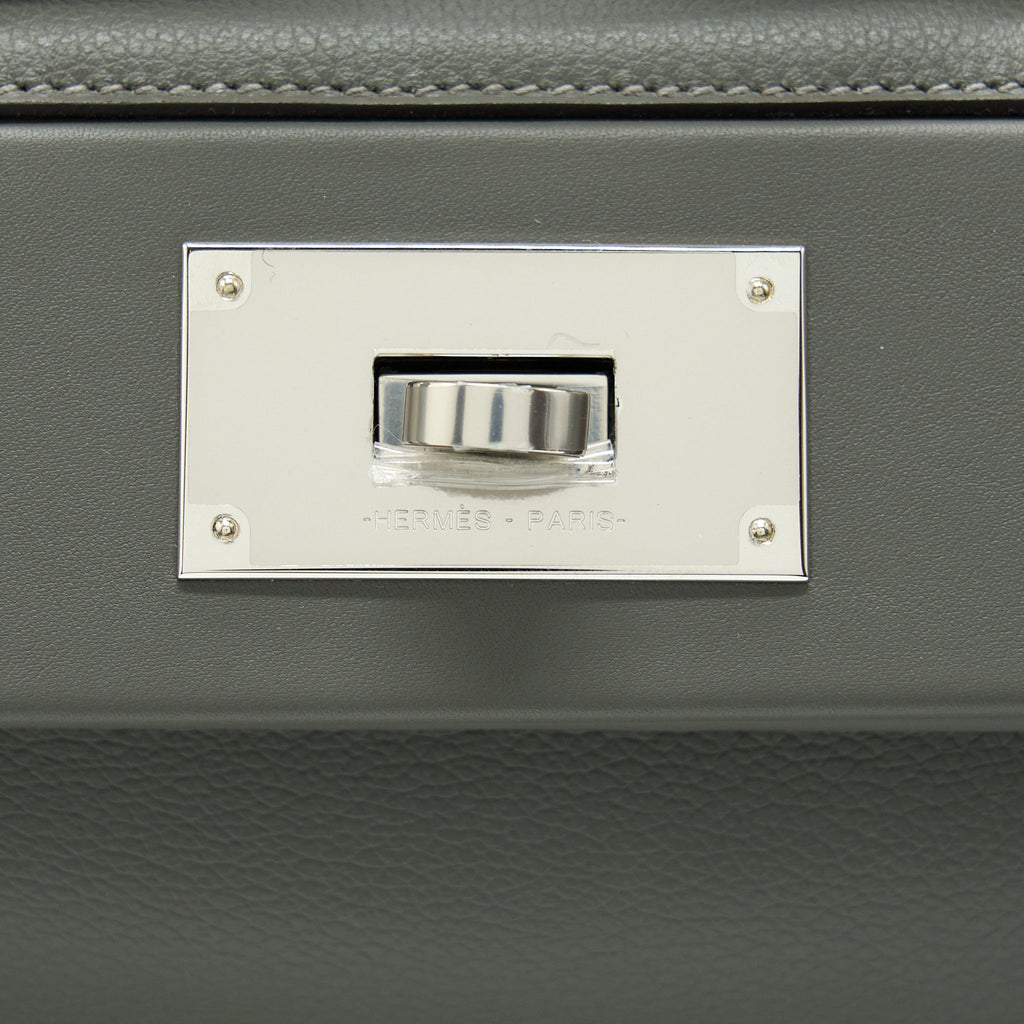 HERMES MINI 24/24 2424 - 21 EVERCOLOR / SWIFT GRIS MEYER SHW