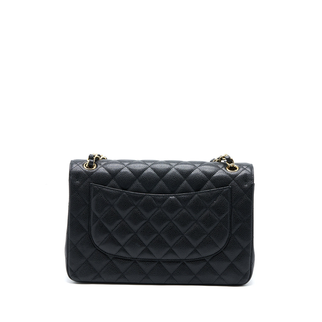CHANEL JUMBO CLASSIC DOUBLE FLAP BAG CAVIAR BLACK GHW