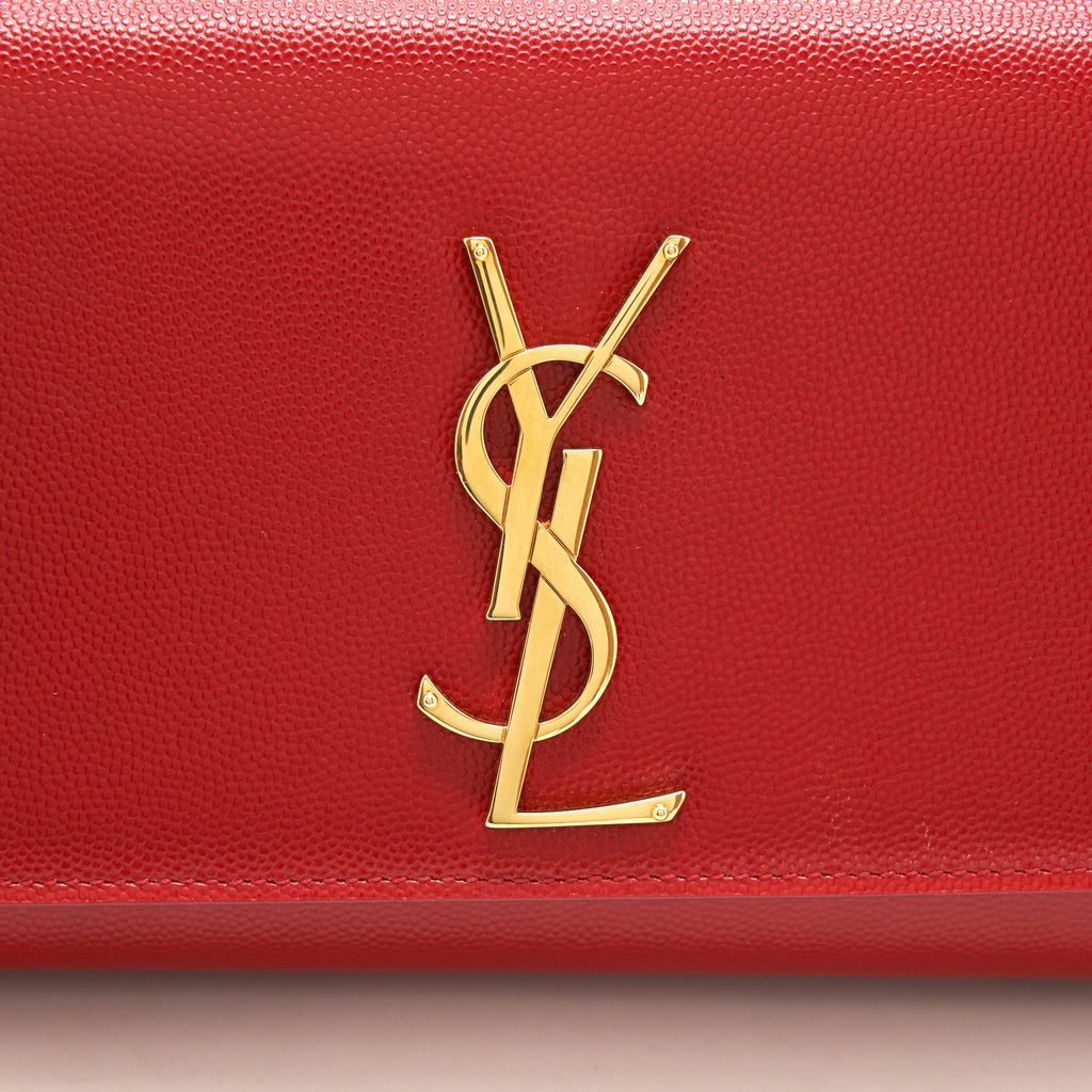 SAINT LAURENT/YSL CLUTCH CAVIAR RED GHW