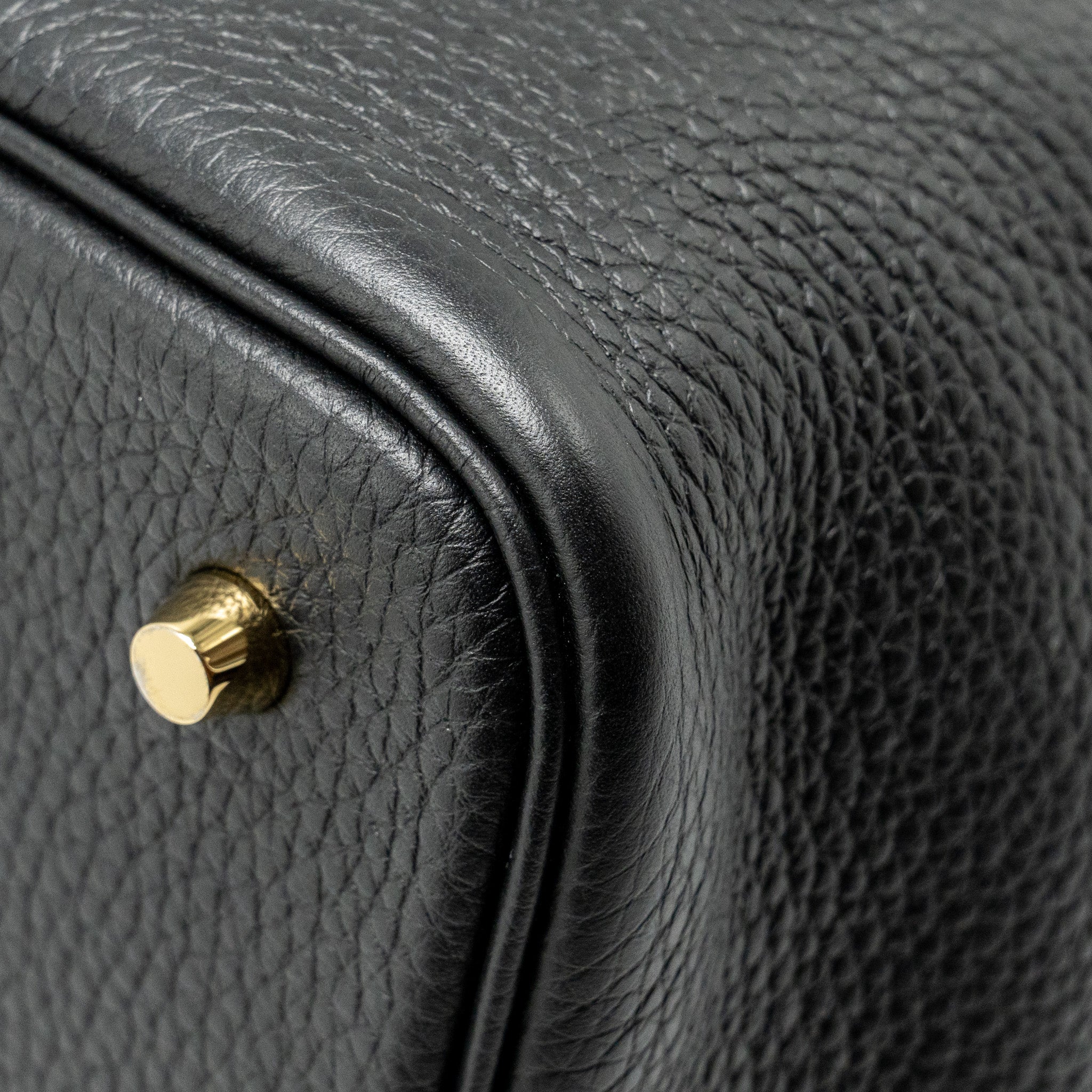 HERMES PICOTIN 22 LOCK BAG CLEMENCE BLACK GHW