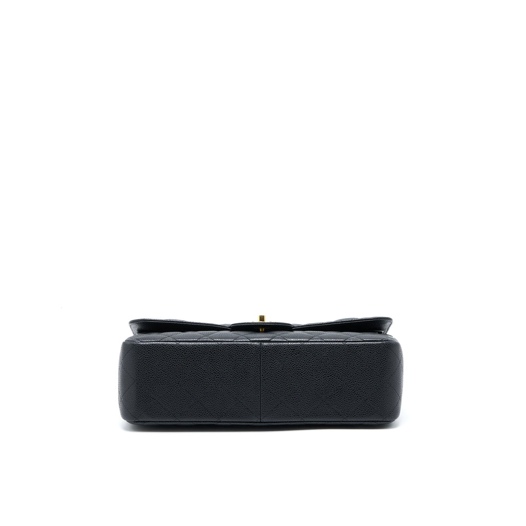 CHANEL JUMBO CLASSIC DOUBLE FLAP BAG CAVIAR BLACK GHW