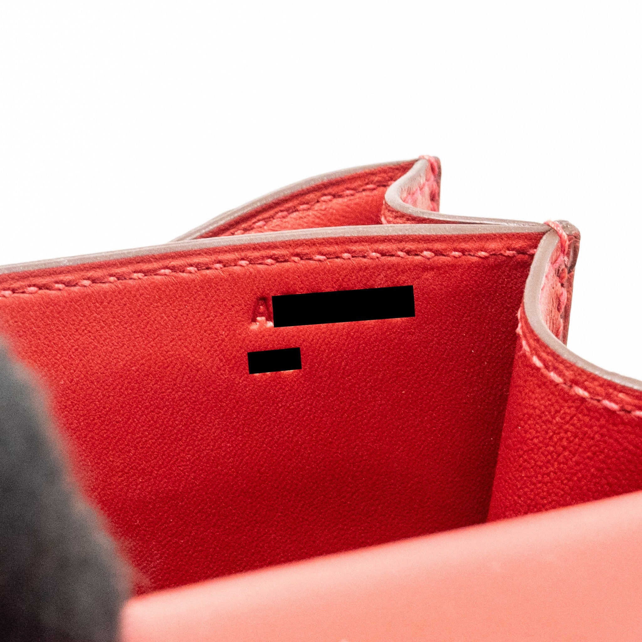 HERMES MINI CONSTANCE OSTRICH ROUGE VIF GHW