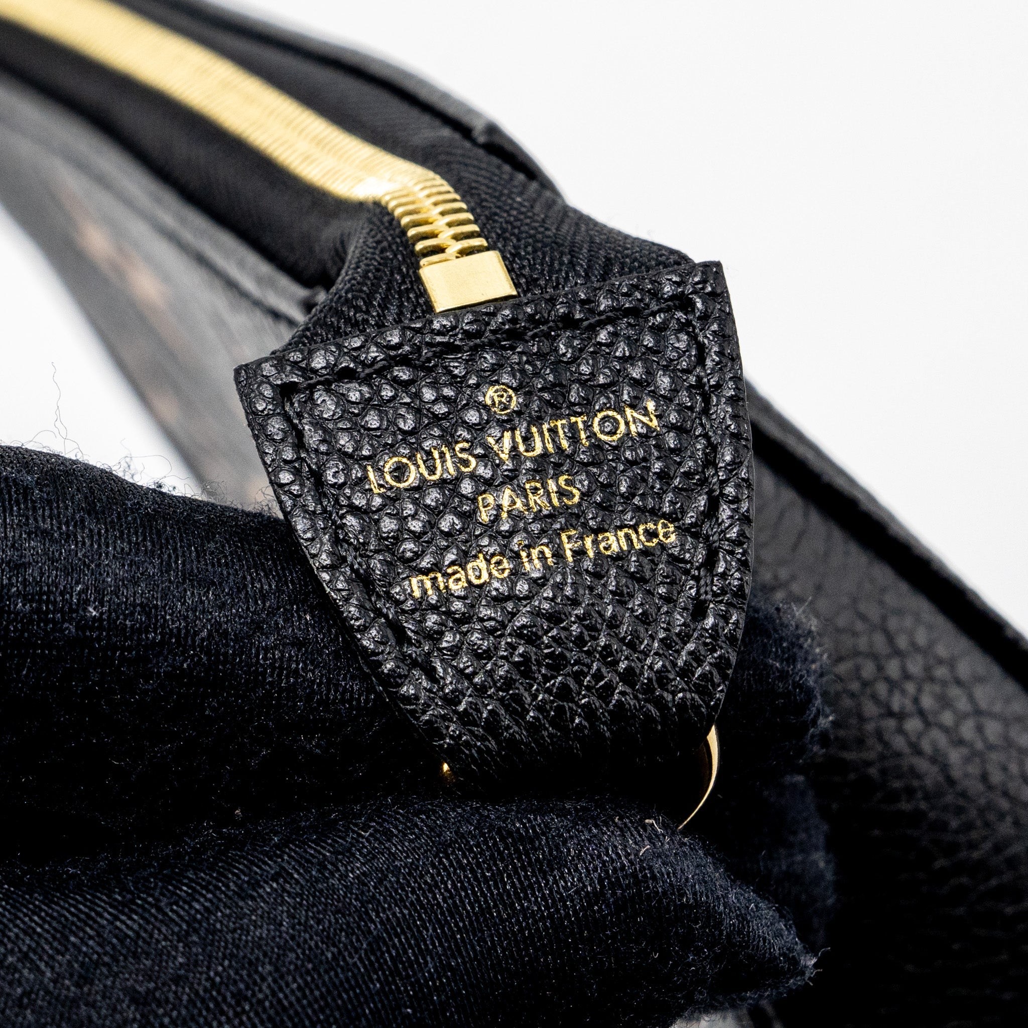 LOUIS VUITTON MINI POCHETTE ACCESSORIES MONOGRAM EMPREINTE BLACK/ BEIGE GHW