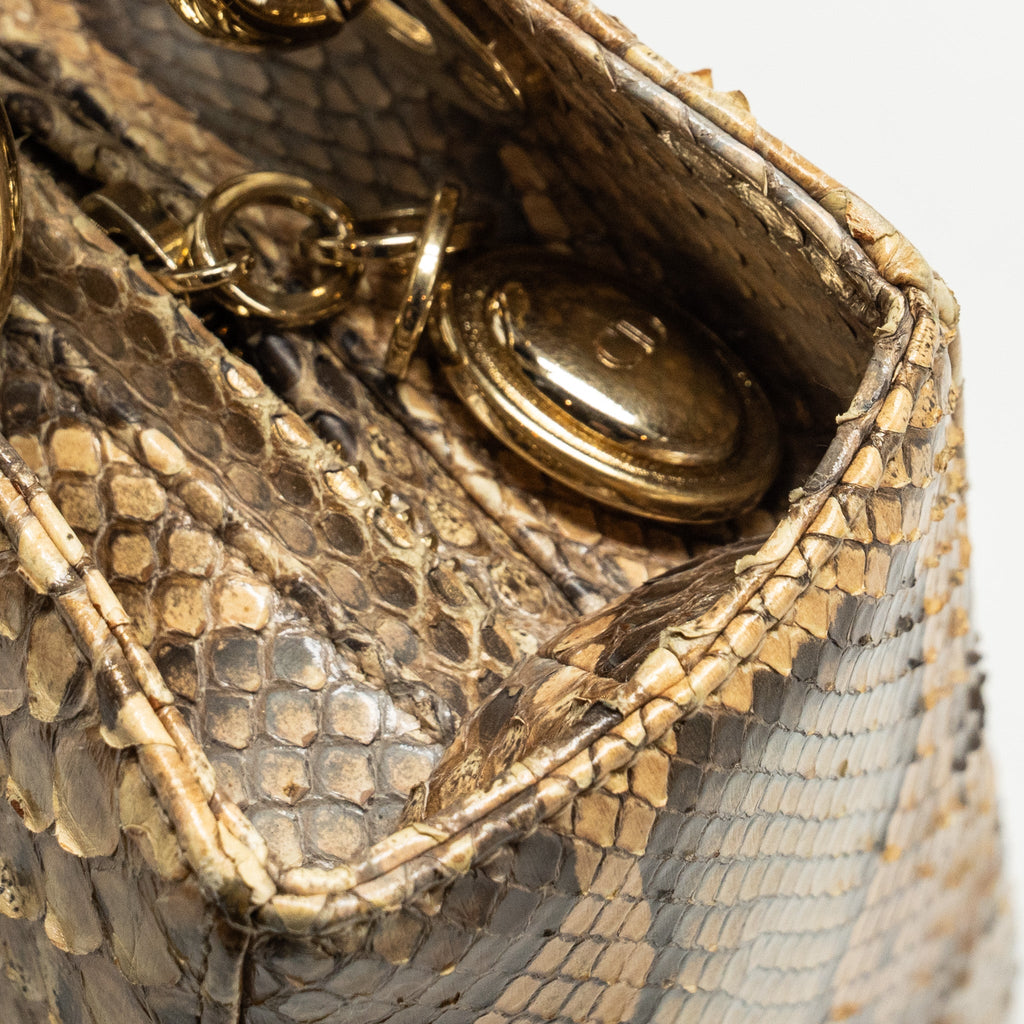 DIOR MEDIUM LADY DIOR PYTHON MULTICOLOUR LGHW