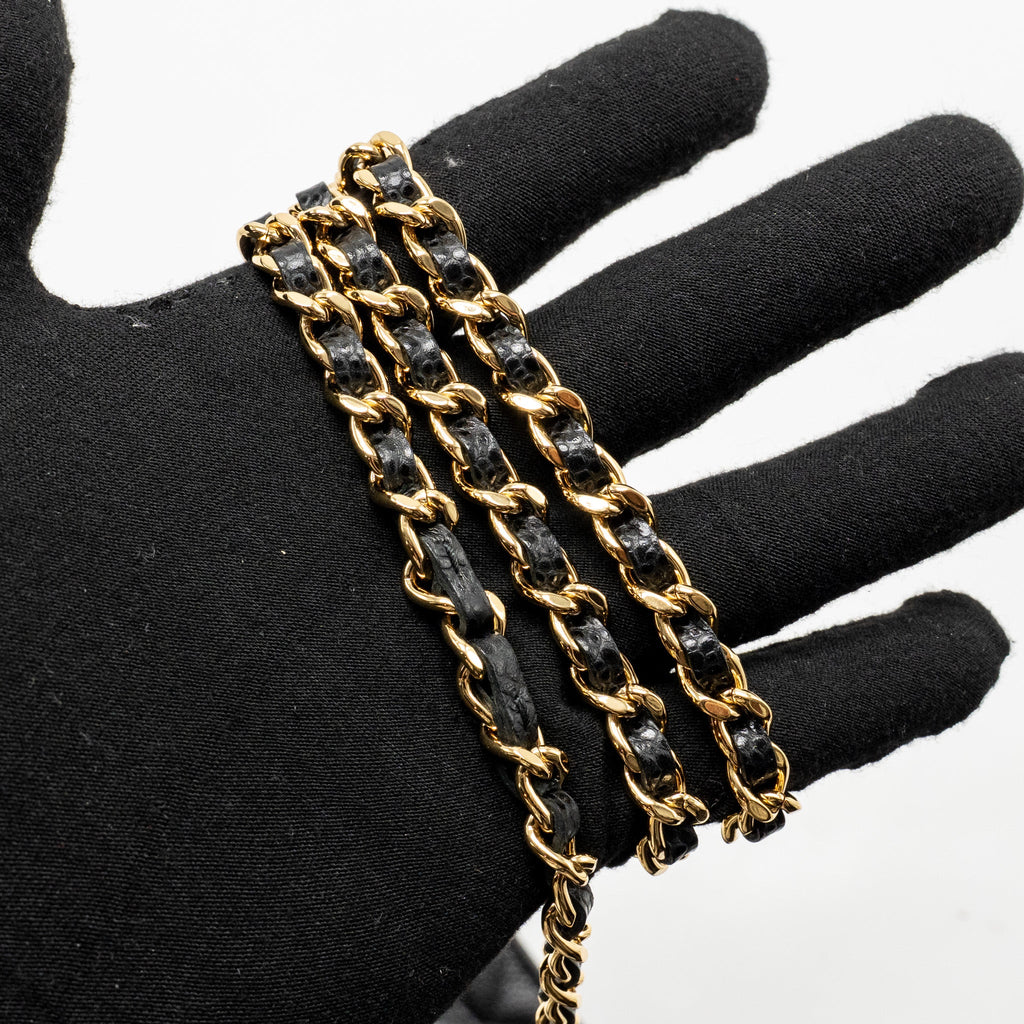 CHANEL CLASSIC WALLET ON CHAIN CAVIAR BLACK GHW (MICROCHIP)