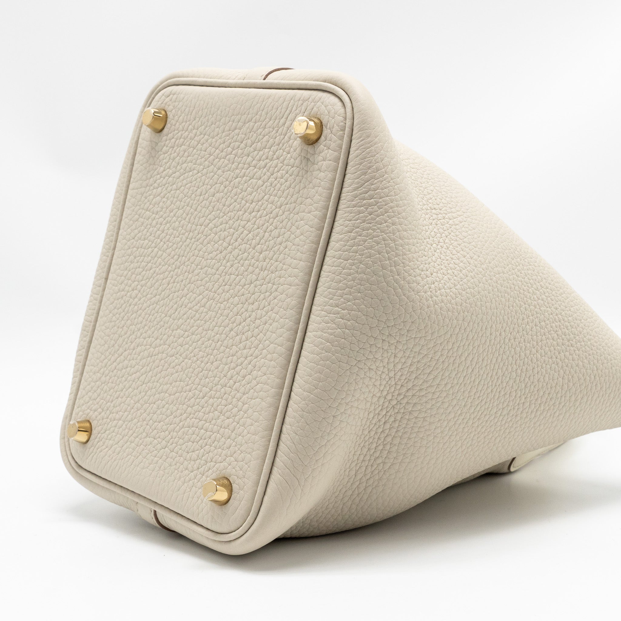 HERMES PICOTIN 18 LOCK BAG OSTRICH TOUCH/CLEMENCE BETON GHW