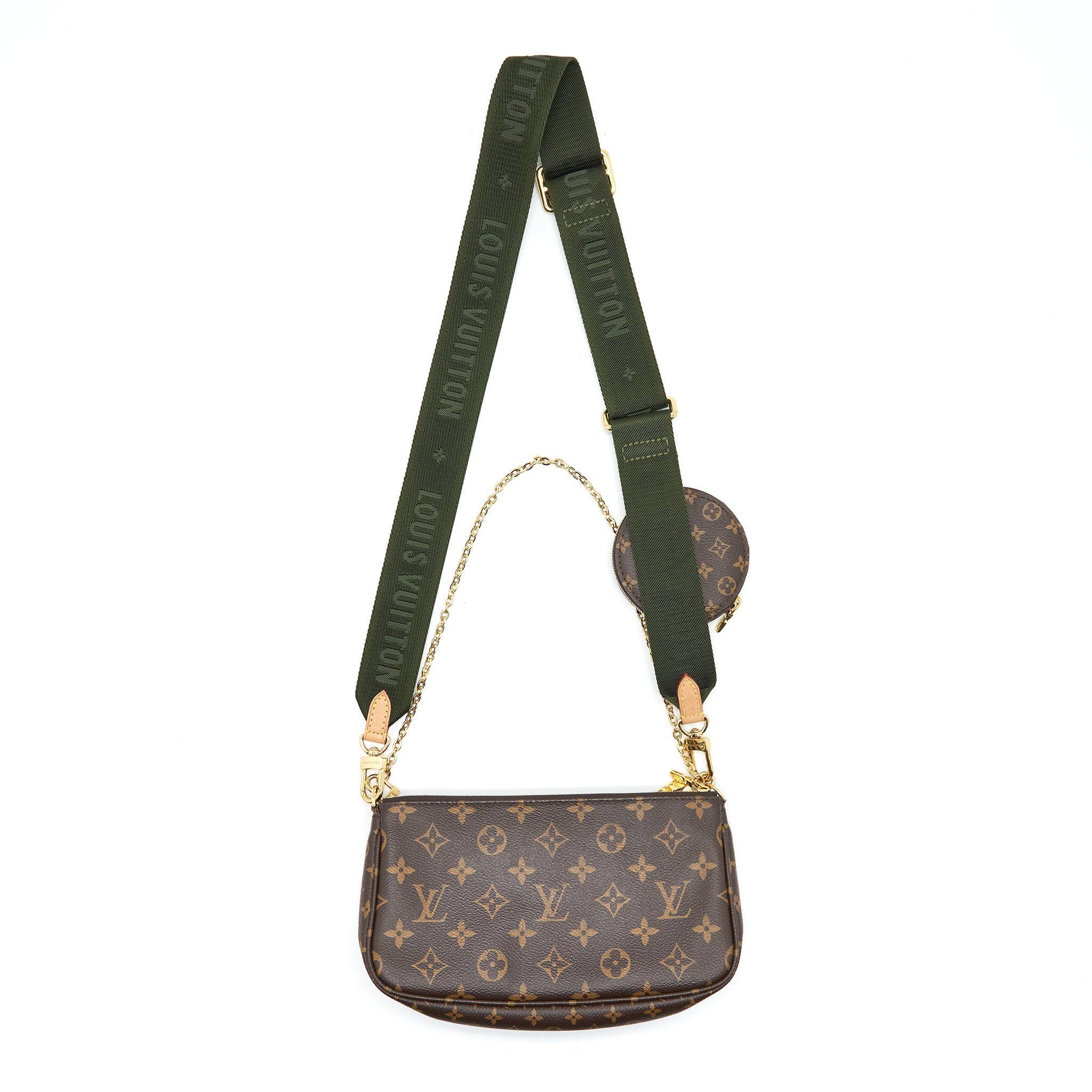 LOUIS VUITTON MULTI POCHETTE ACCESSORIES KHAKI MONOGRAM CANVAS GHW