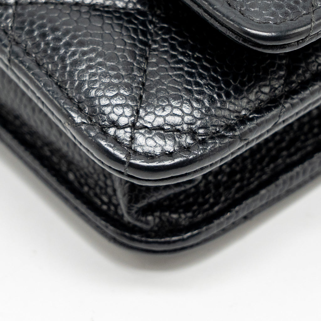 CHANEL CLASSIC WALLET ON CHAIN CAVIAR BLACK GHW