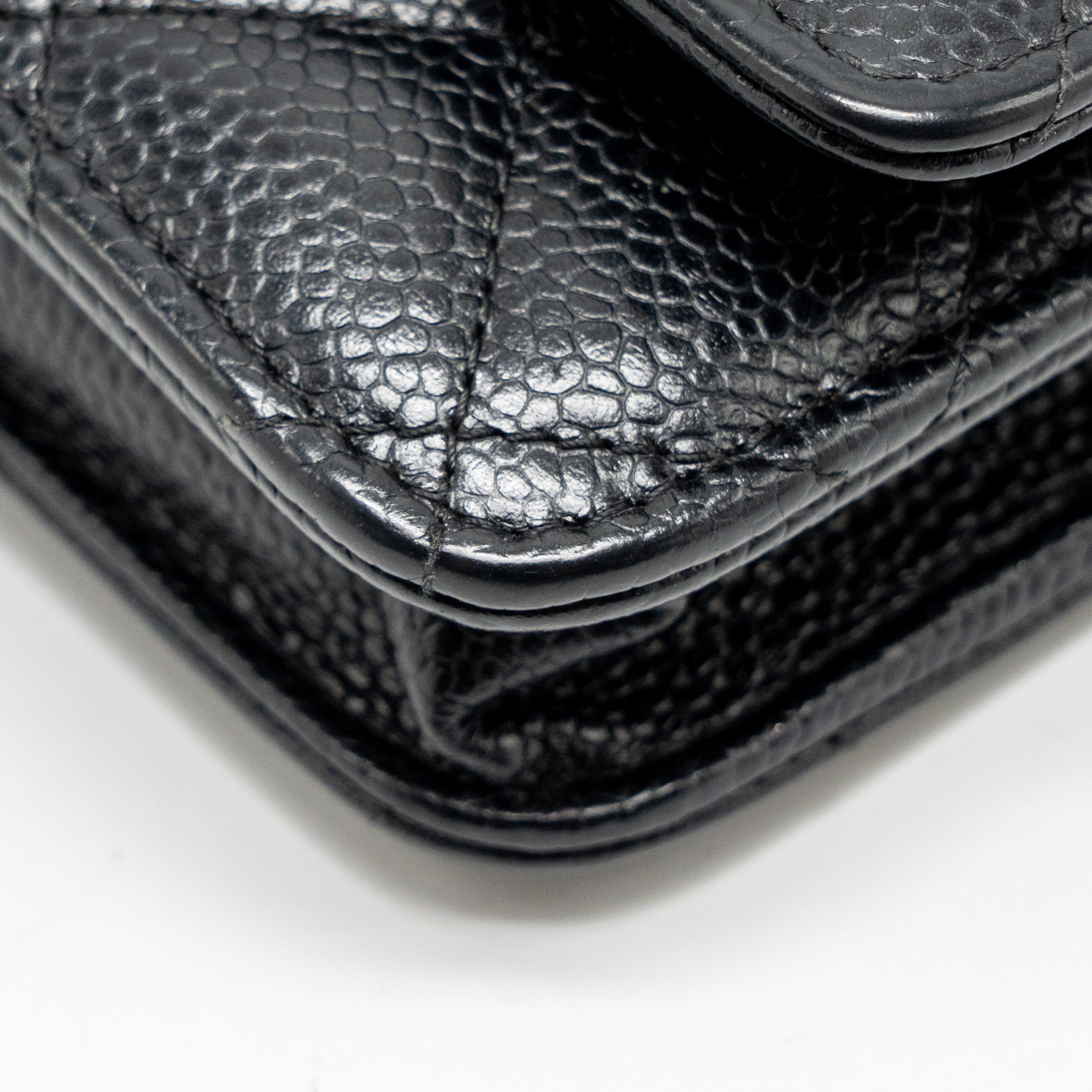 CHANEL CLASSIC WALLET ON CHAIN CAVIAR BLACK GHW