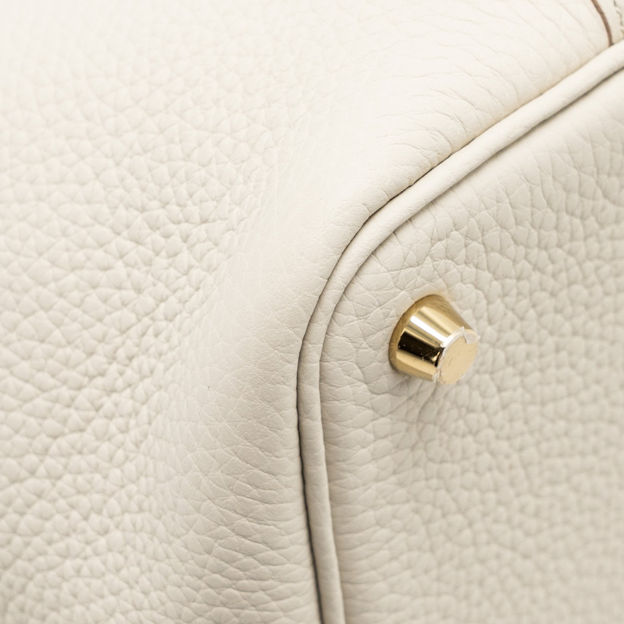 HERMES PICOTIN 18 LOCK BAG OSTRICH TOUCH/CLEMENCE BETON GHW