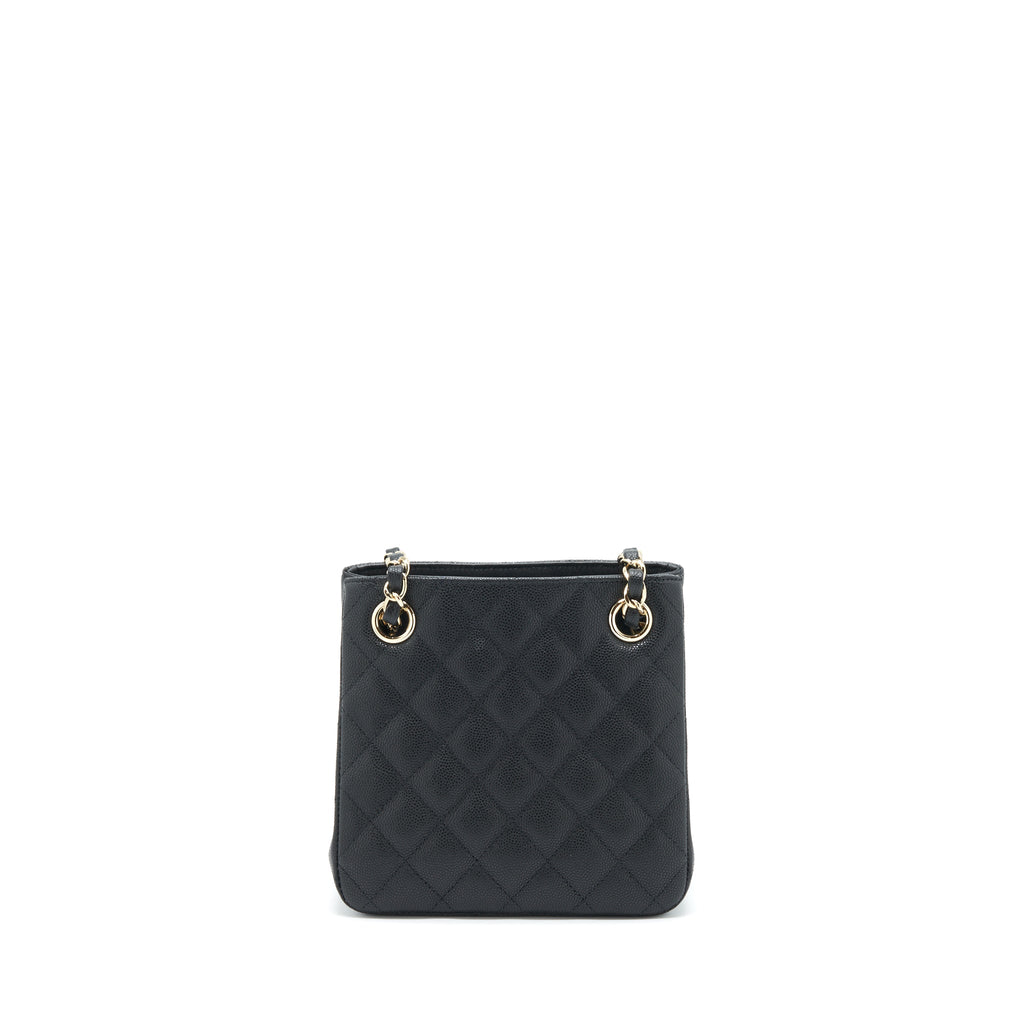 CHANEL 22S BUCKET BAG CAVIAR BLACK LGHW (MICROCHIP)