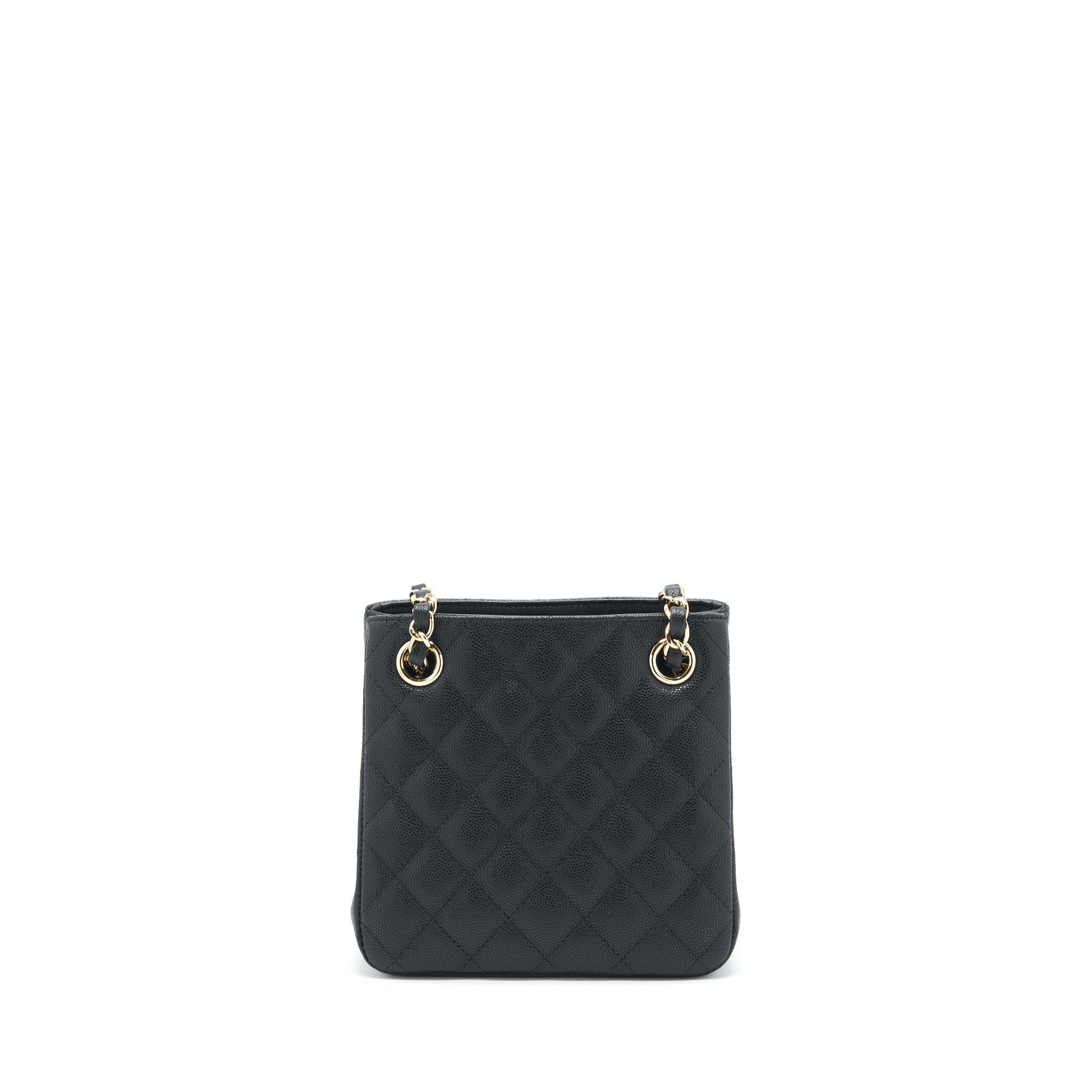 CHANEL 22S BUCKET BAG CAVIAR BLACK LGHW (MICROCHIP)