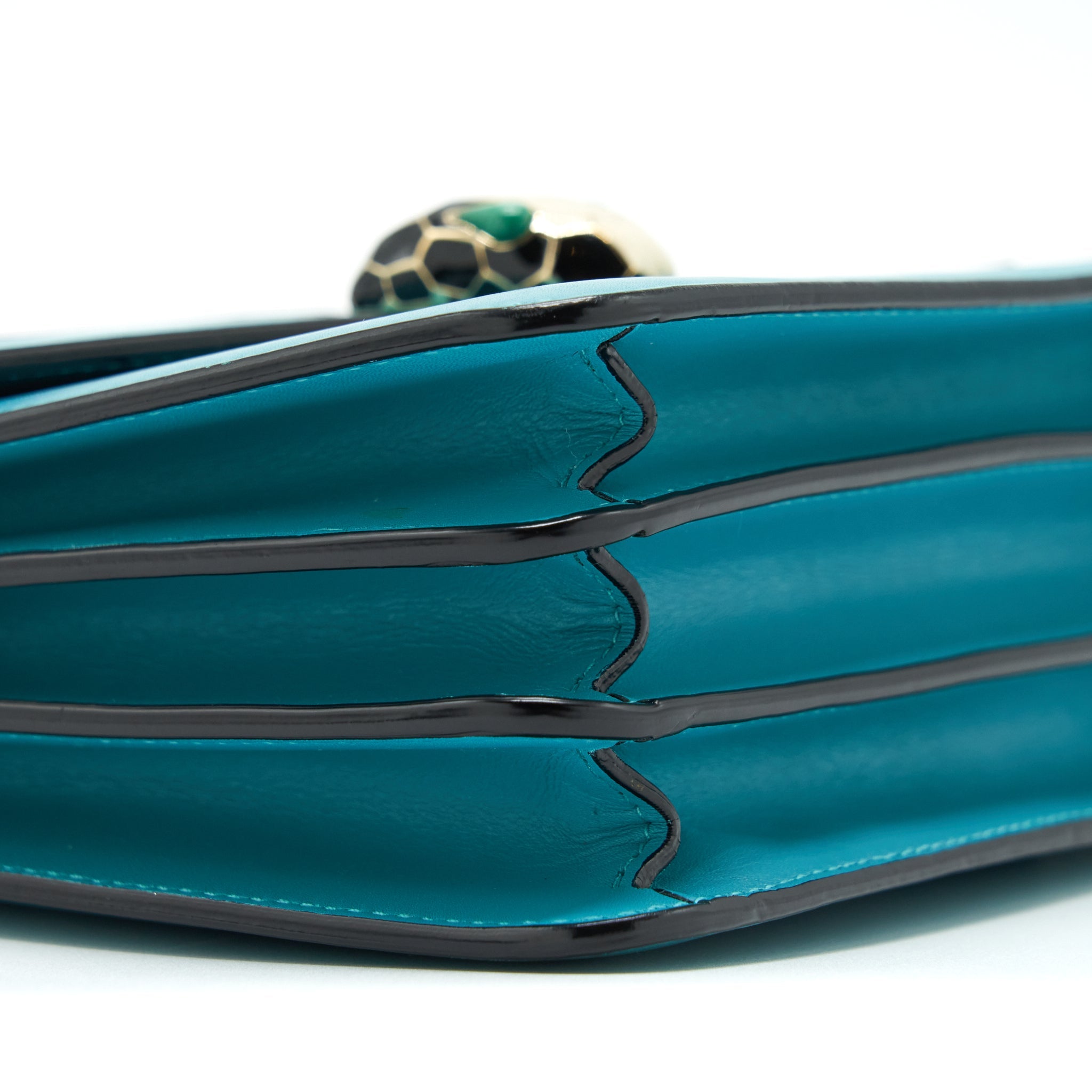 BVLGARI TOP HANDLE SERPENTI BAG BLUE