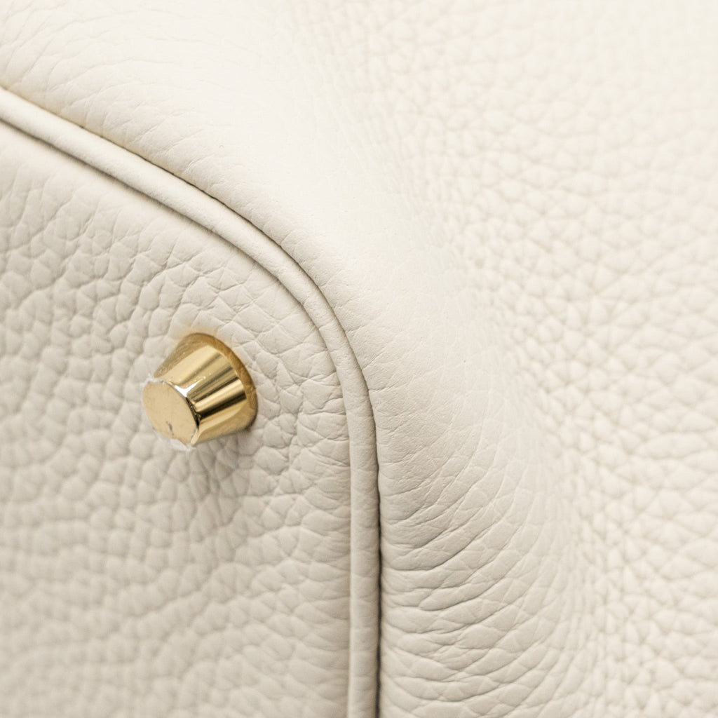 HERMES PICOTIN 18 LOCK BAG OSTRICH TOUCH/CLEMENCE BETON GHW