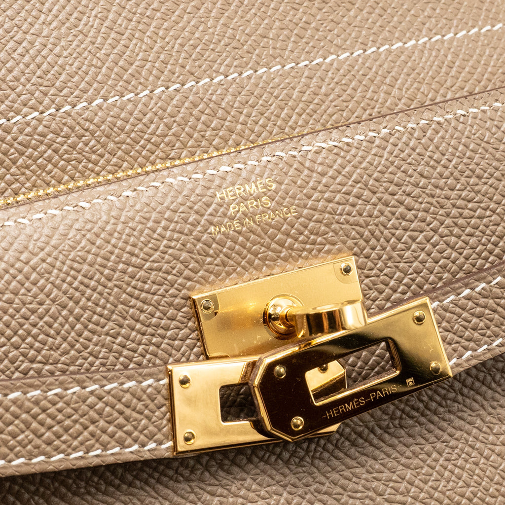 HERMES KELLY WALLET EPSOM ETOUPE GHW