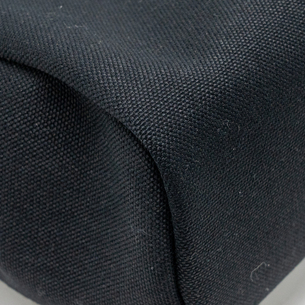 HERMES HERBAG 31 ZIP BAG CANVAS/HUNTER LEATHER BLACK/BLEU SAPHIR SHW