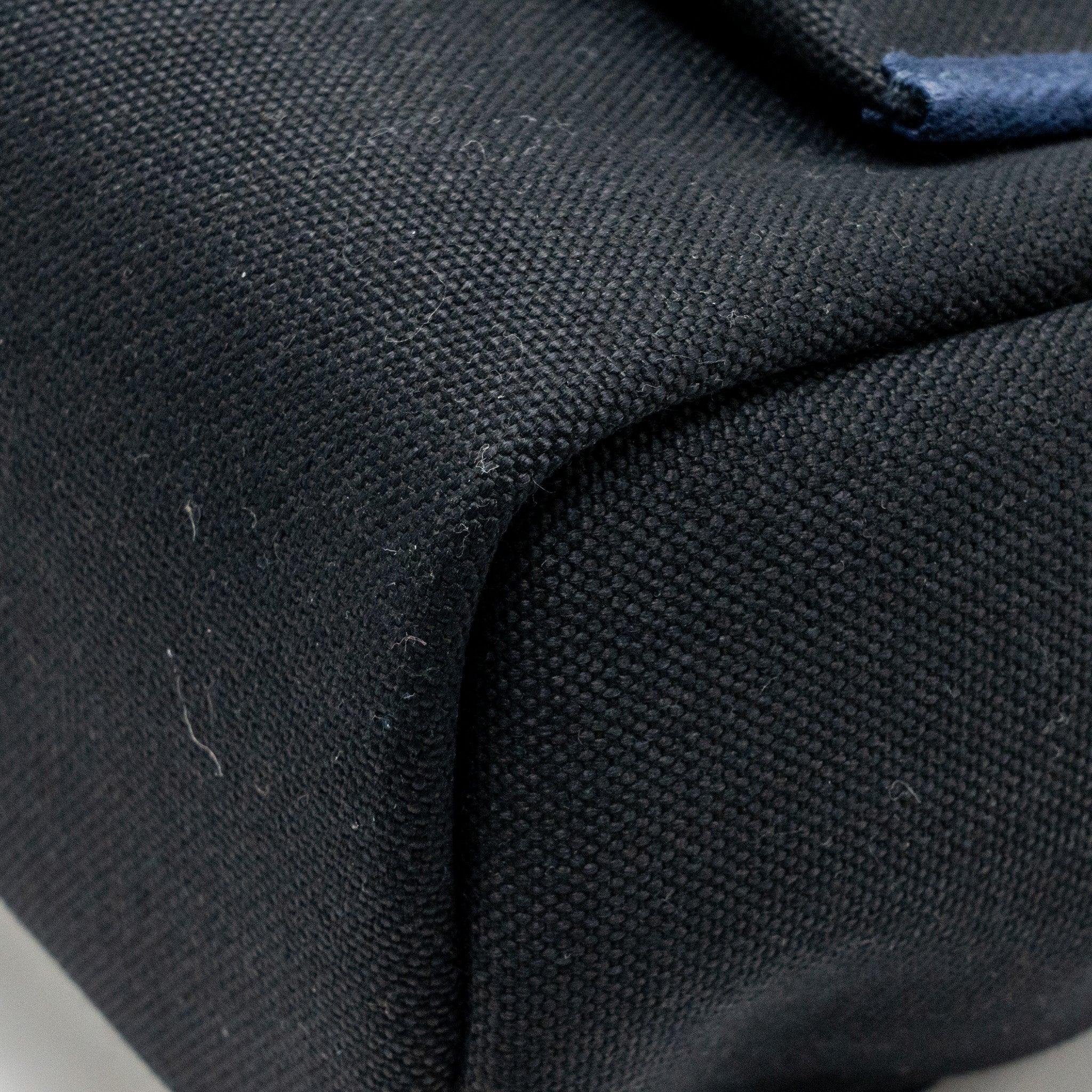 HERMES HERBAG 31 ZIP BAG CANVAS/HUNTER LEATHER BLACK/BLEU SAPHIR SHW