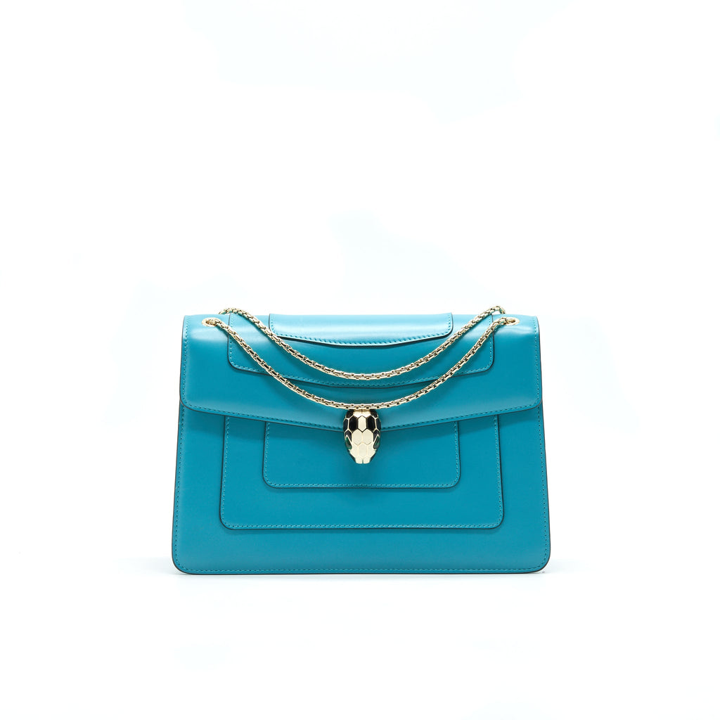 BVLGARI SERPENTI SHOULDER BAG AQUARELLE TOURQUOISE LGHW