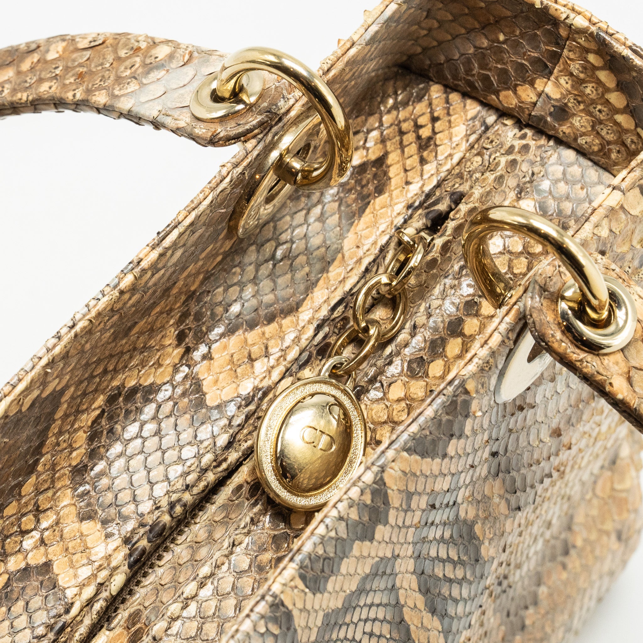 DIOR MEDIUM LADY DIOR PYTHON MULTICOLOUR LGHW
