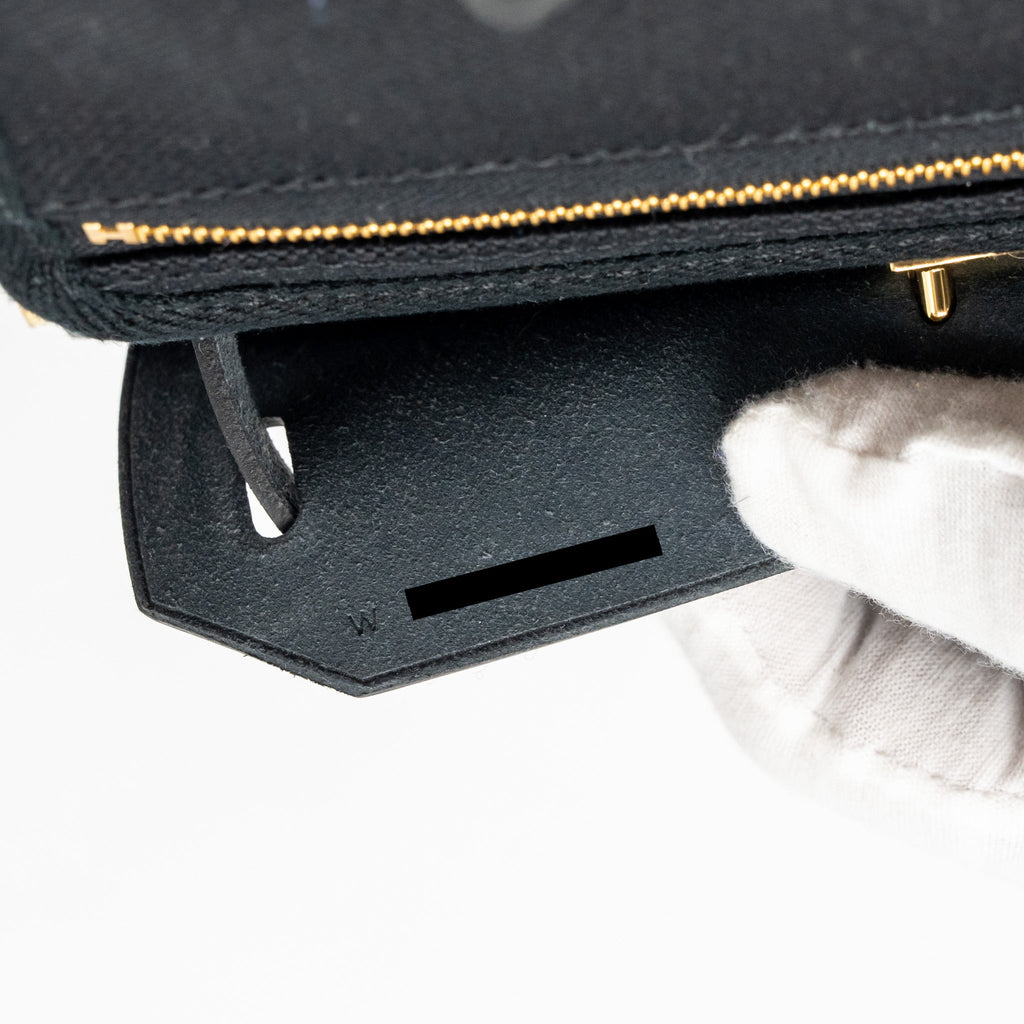 HERMES HERBAG MINI CANVAS / HUNTER LEATHER BLACK GHW