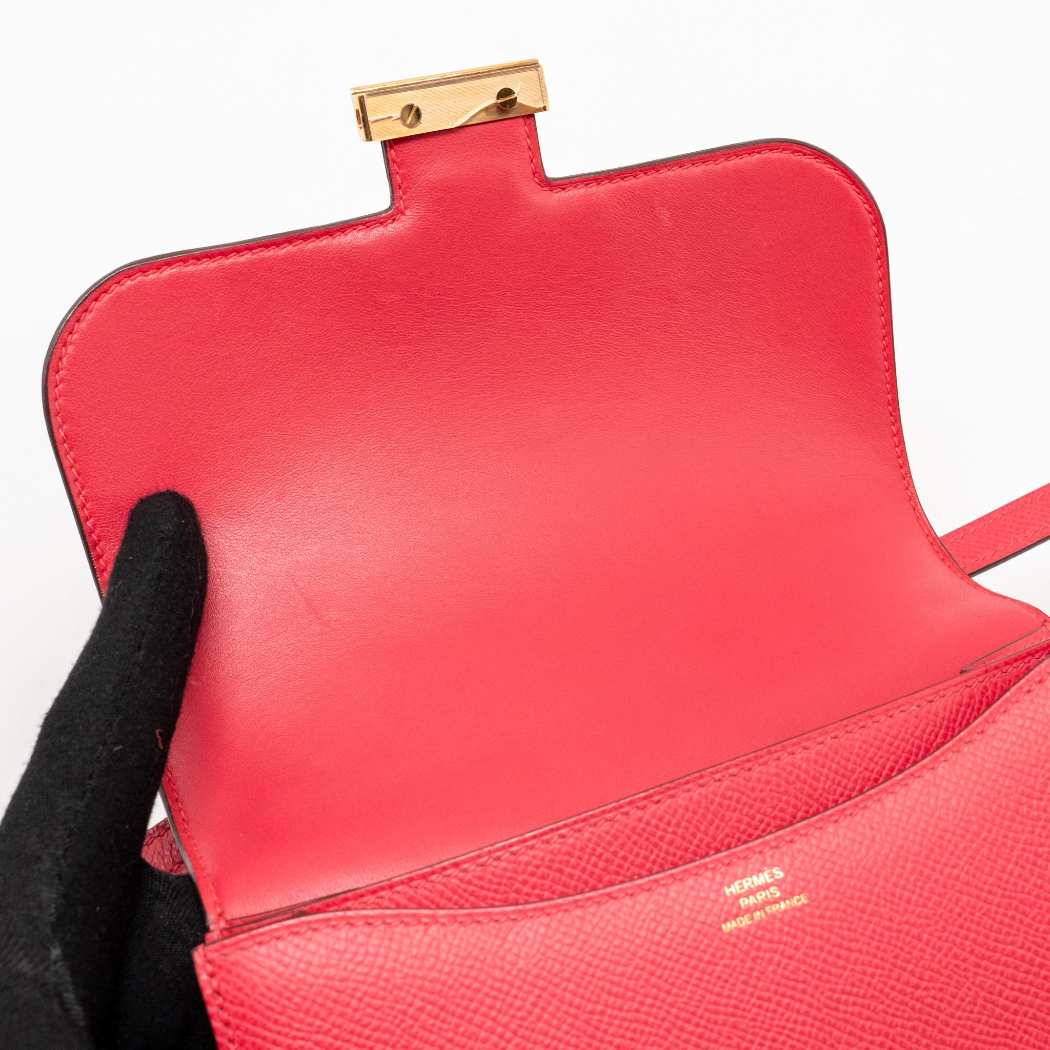 HERMES MINI CONSTANCE EPSOM ROSE EXTREME GHW
