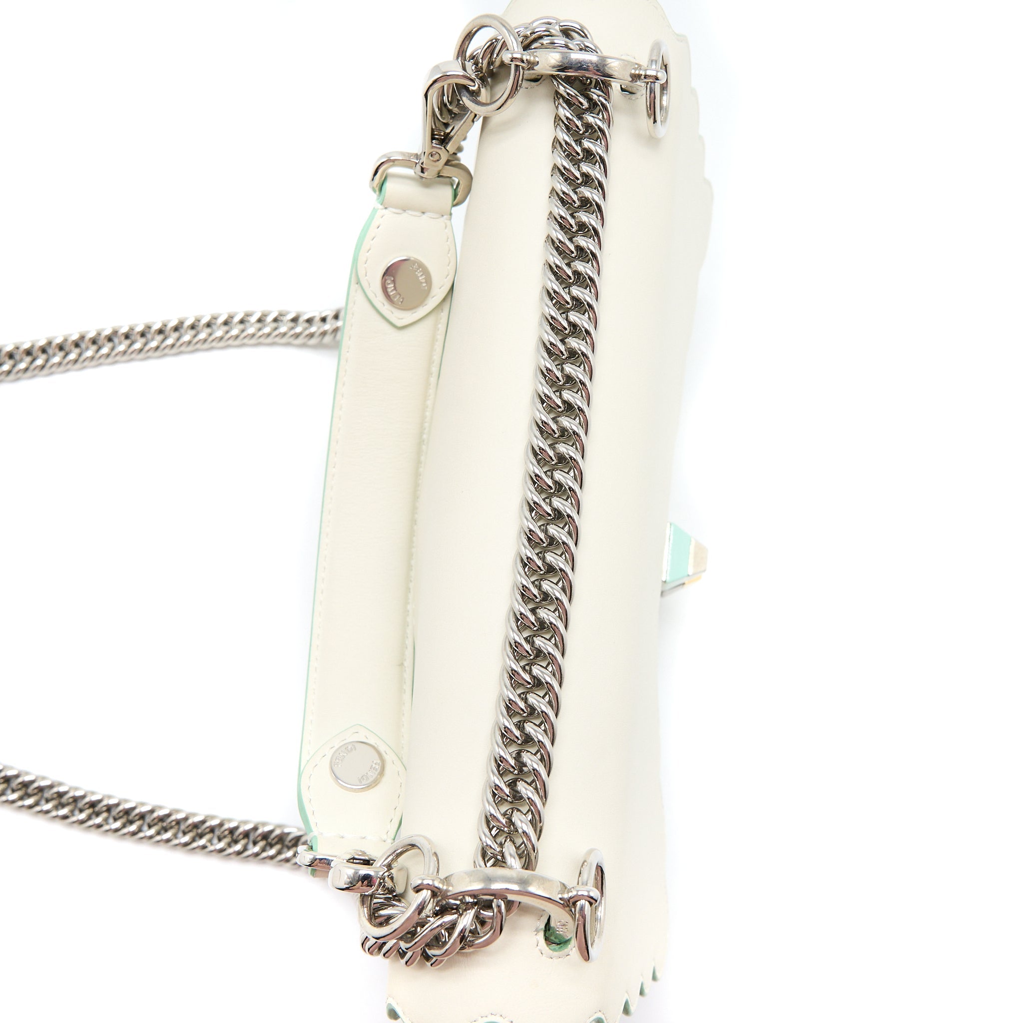 FENDI KAN I BAG CALFSKIN WHITE SHW